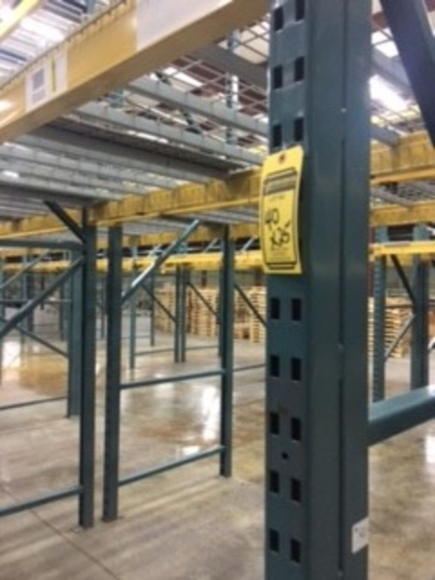 (25) SECTIONS OF UNARCO PALLET RACKING; CONSISTING OF (26) 168'' TALL X 48'' DEEP UPRIGHTS WITH 3" - Image 6 of 9