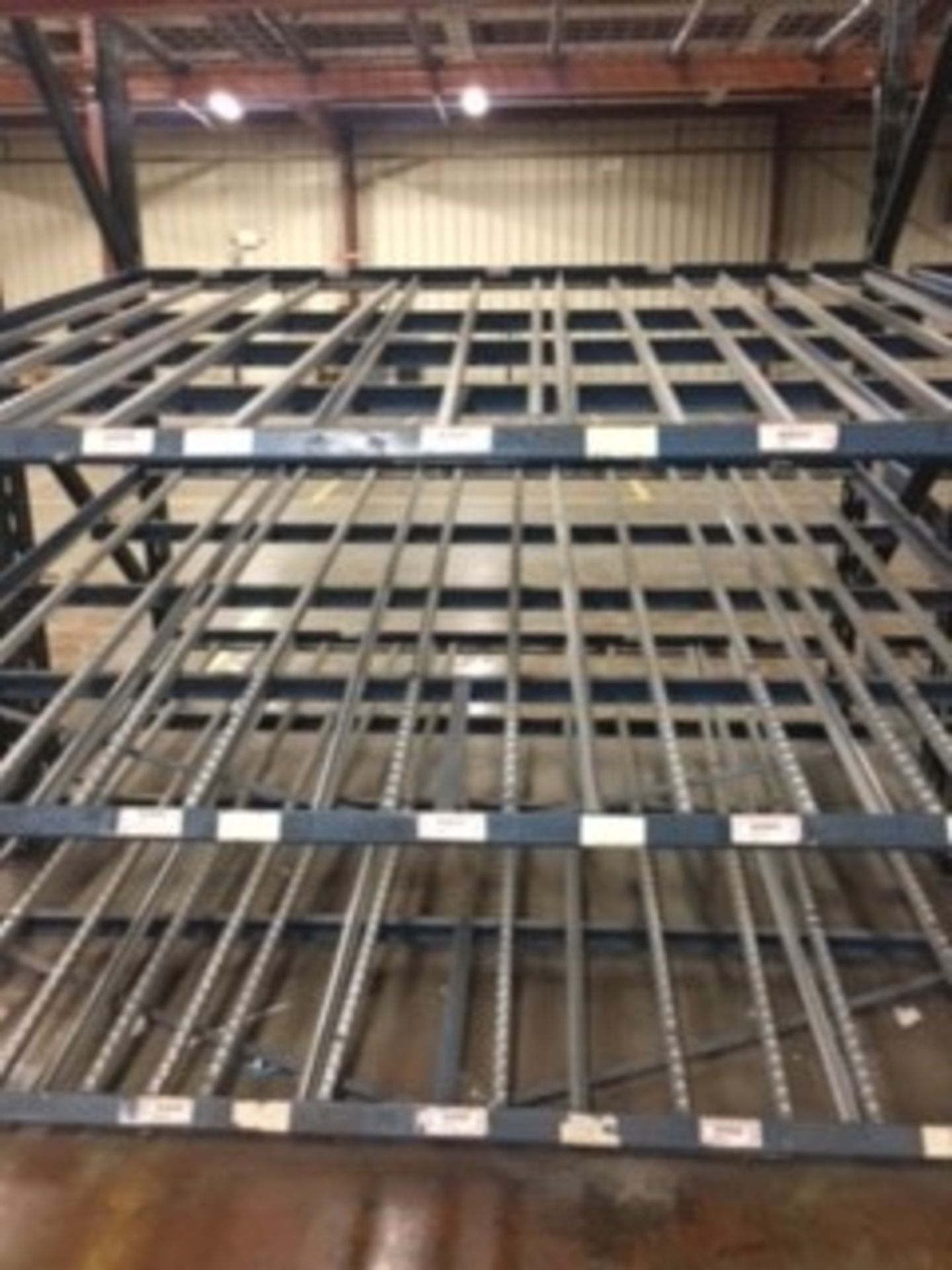 (17) SECTIONS OF PALLET RACKING CONSISTING OF; (36) 14' X 44'' UPRIGHTS, (48) TOTAL FLOW RACK SHELVE - Image 14 of 14