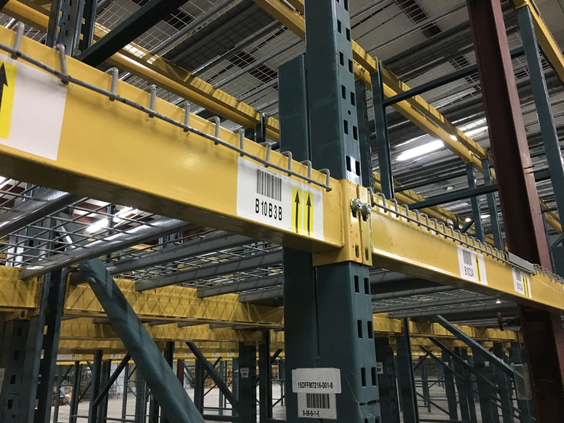 (50) SECTIONS OF UNARCO PALLET RACKING; CONSISTING OF (52) 168'' TALL X 48'' DEEP UPRIGHTS WITH 3" - Image 3 of 11