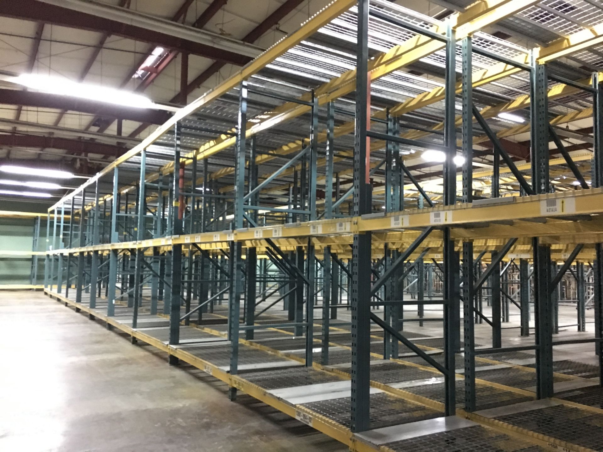 (44) SECTIONS OF UNARCO PALLET RACKING; CONSISTING OF (48) 168'' TALL X 48'' DEEP UPRIGHTS WITH 3"
