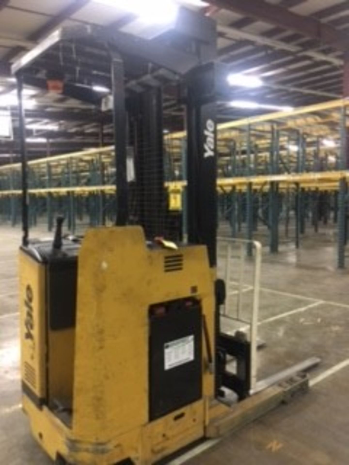 2005 YALE 3,000 LB. NARROW AISLE DEEP REACH TRUCK; MODEL NDR30AENL36TE107, S/N C815N06275C, 36-VOLT, - Image 9 of 11