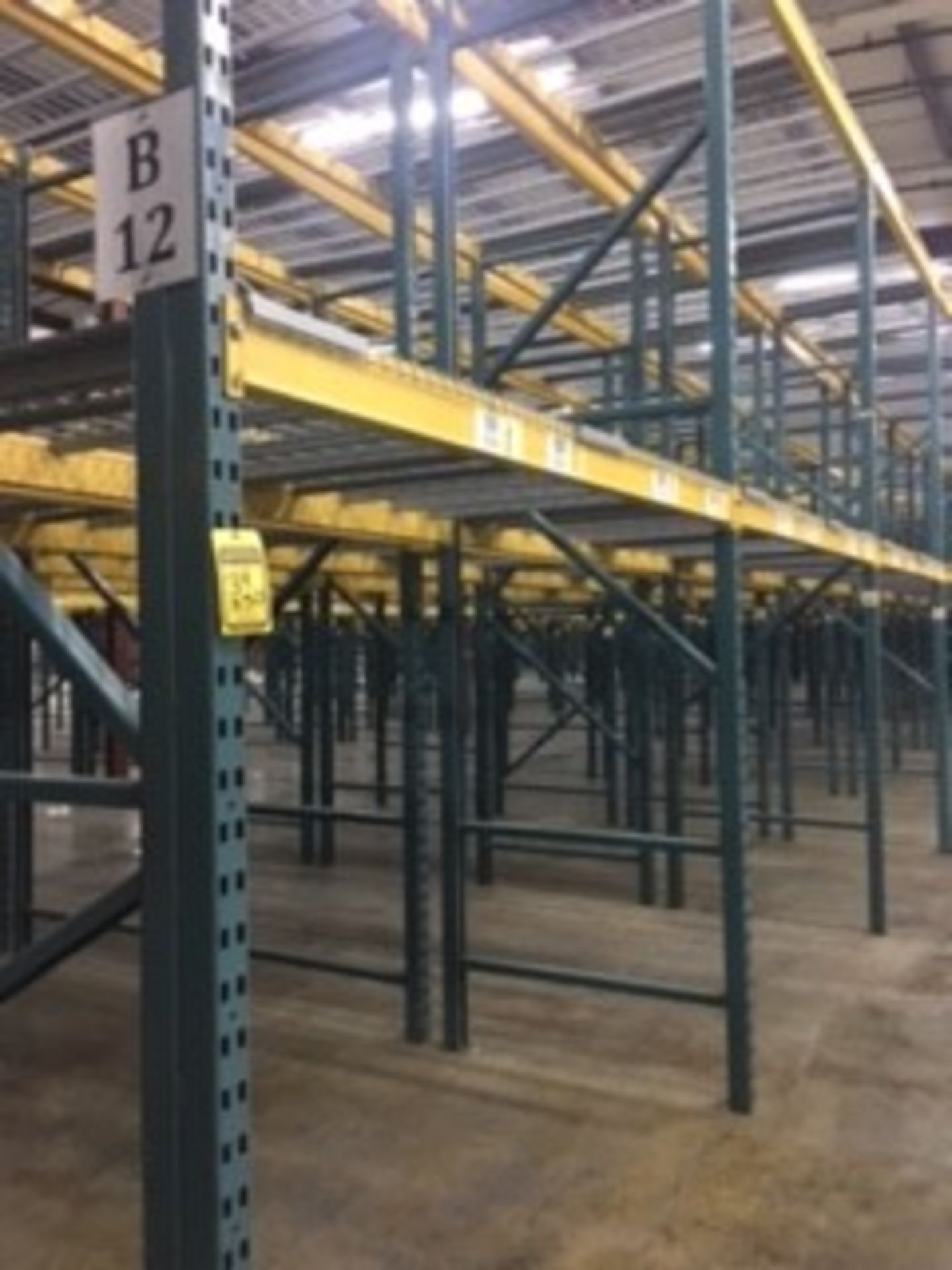 (50) SECTIONS OF UNARCO PALLET RACKING; CONSISTING OF (52) 168'' TALL X 48'' DEEP UPRIGHTS WITH 3" - Image 4 of 7