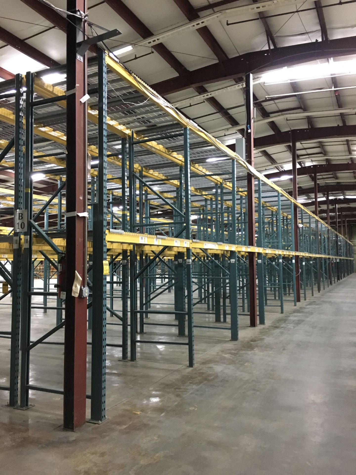 (50) SECTIONS OF UNARCO PALLET RACKING; CONSISTING OF (52) 168'' TALL X 48'' DEEP UPRIGHTS WITH 3"