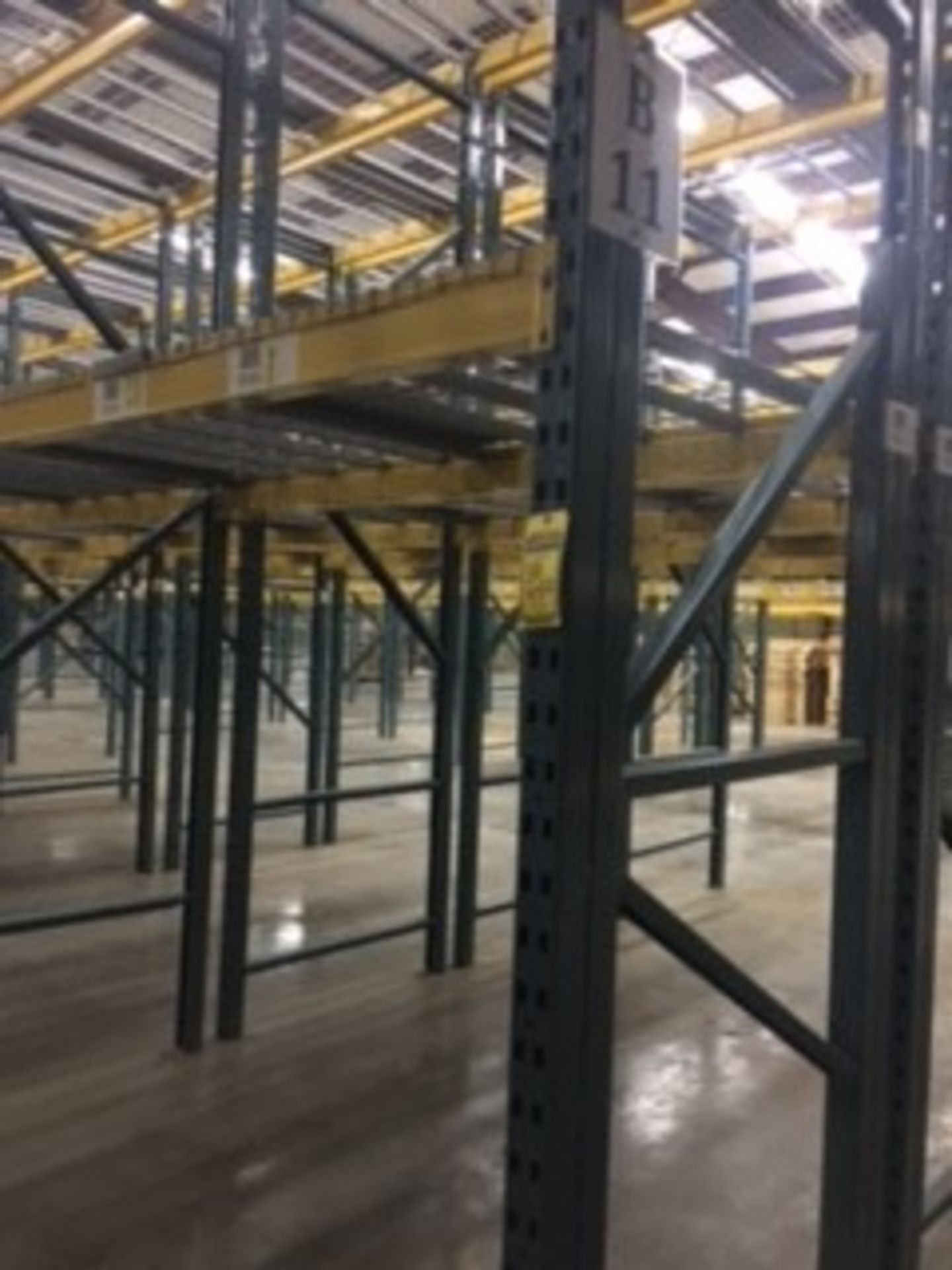(50) SECTIONS OF UNARCO PALLET RACKING; CONSISTING OF (52) 168'' TALL X 48'' DEEP UPRIGHTS WITH 3" - Image 9 of 11