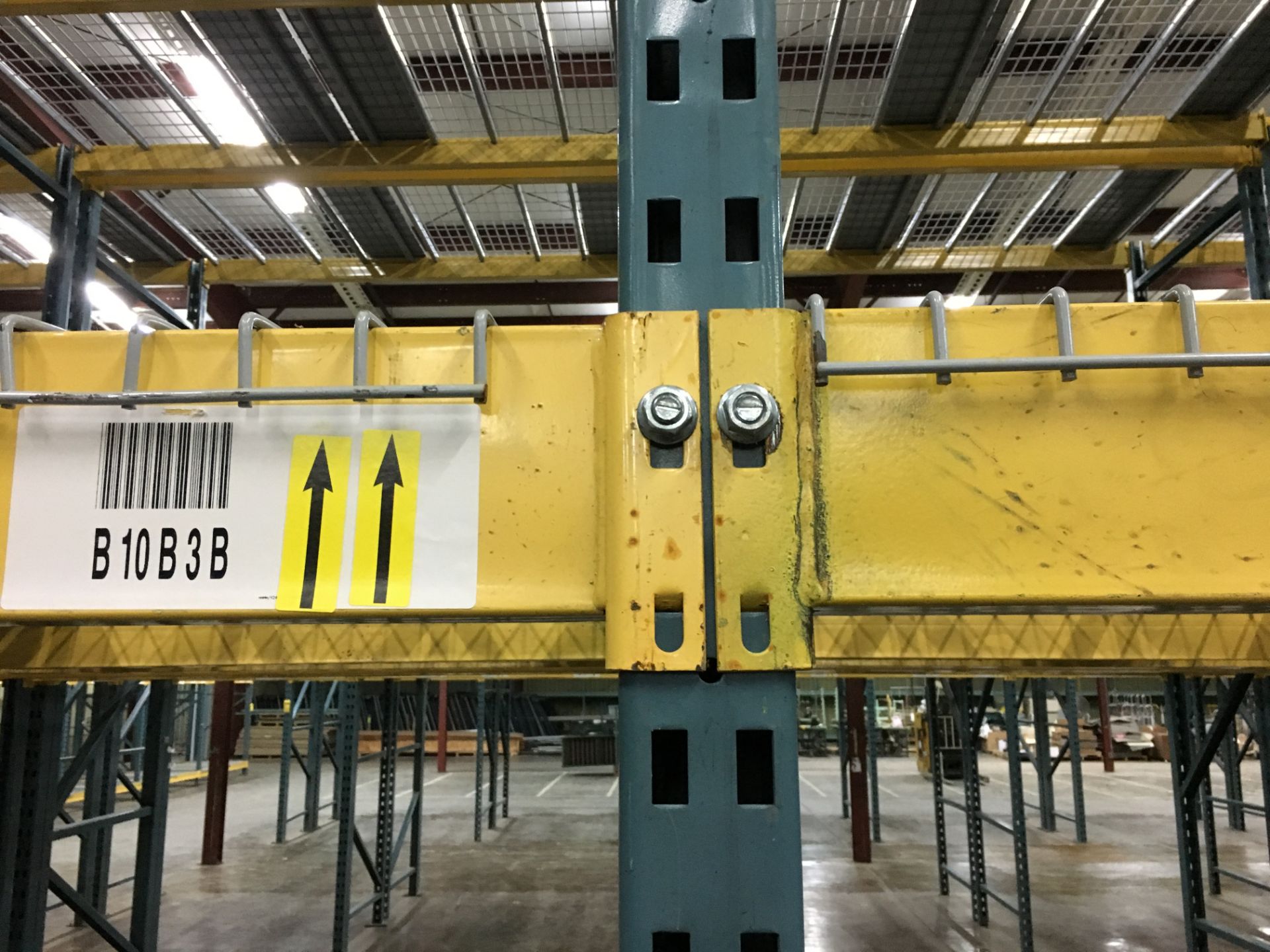 (50) SECTIONS OF UNARCO PALLET RACKING; CONSISTING OF (52) 168'' TALL X 48'' DEEP UPRIGHTS WITH 3" - Image 5 of 11