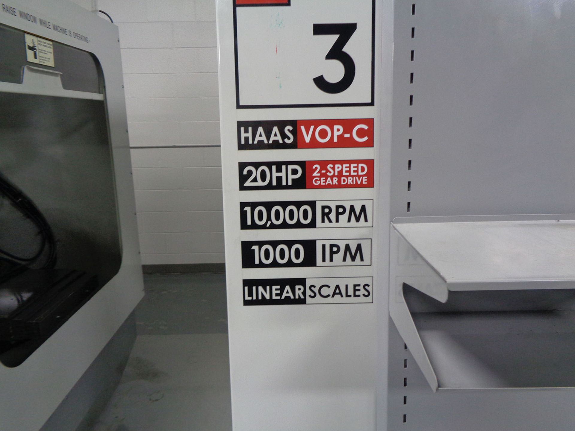 2004 HAAS VF-3B CNC VMC; S/N 38865, TRAVELS X-40'', Y-20'', Z-25'', 20-TOOL ATC, 10,000 RPM, 20 - Image 2 of 5