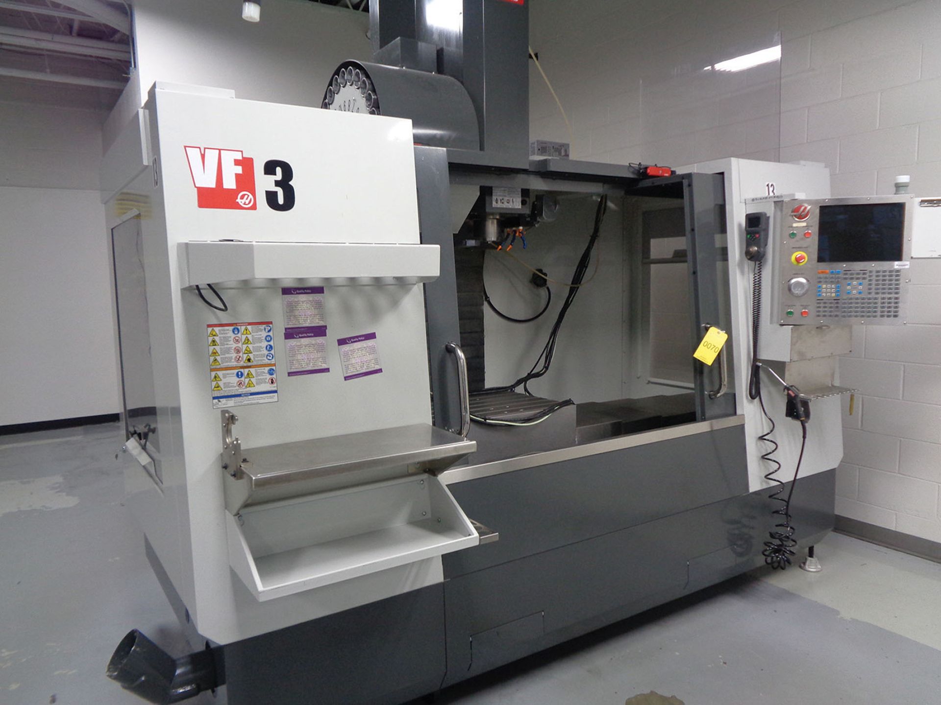 2013 HAAS VF-3 CNC VMC; S/N 1107879, TRAVELS X-40'', Y-20'', Z-25'', 24-TOOL SIDE MOUNTED ATC, 15,