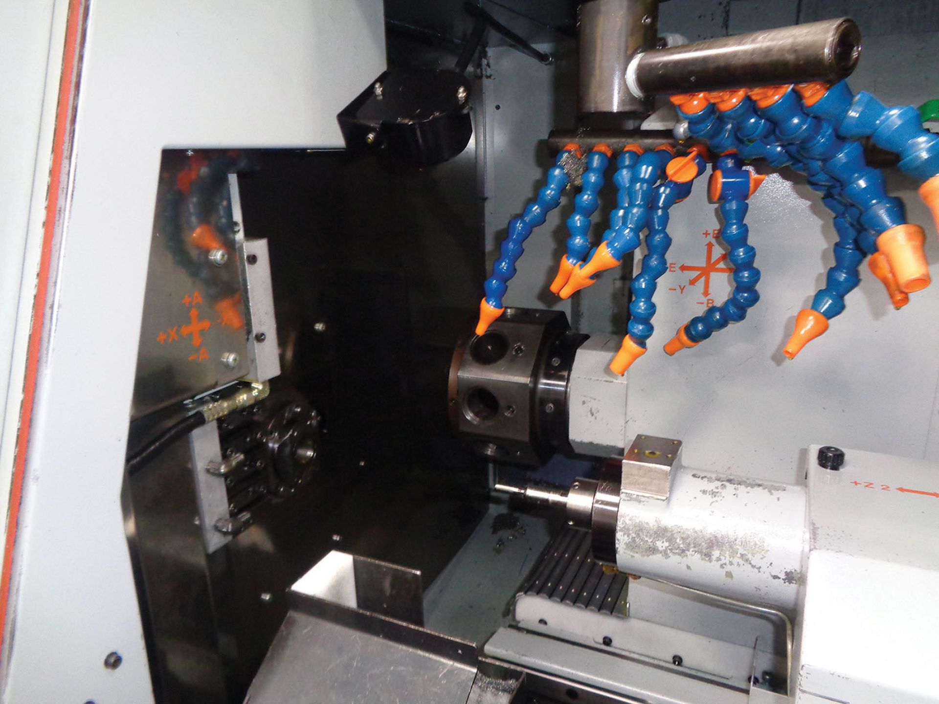 STAR SV-12 9-AXIS SWISS TYPE AUTOMATIC CNC LATHE; TYPE 450, S/N 0122, FANUC 161TB CONTROL, SUB- - Image 3 of 5