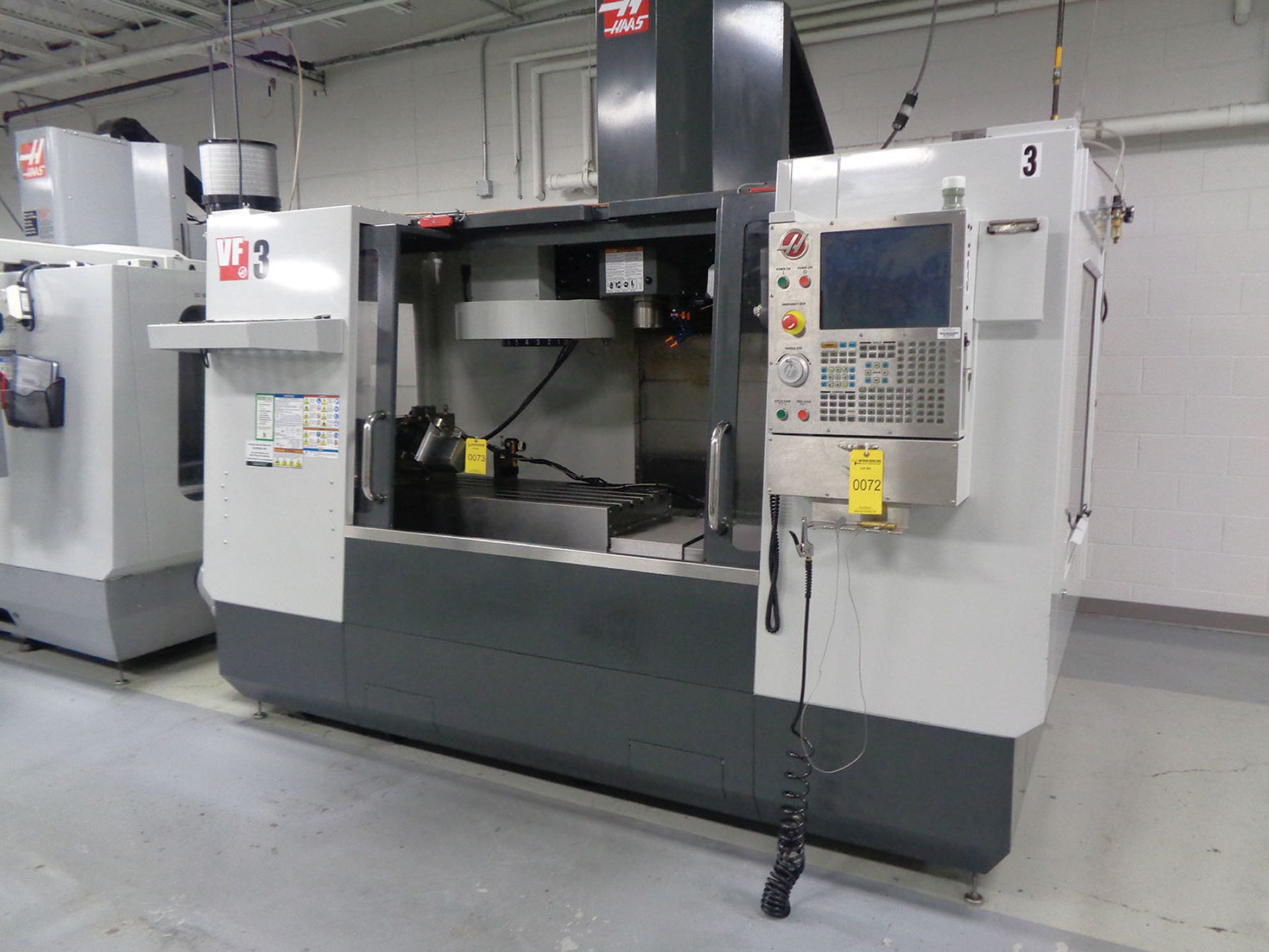 2011 HAAS VF-3 CNC VMC; S/N 1086036, TRAVELS X-40'', Y-20'', Z-25'', 20-TOOL ATC, 15,000 RPM, 40 HP,