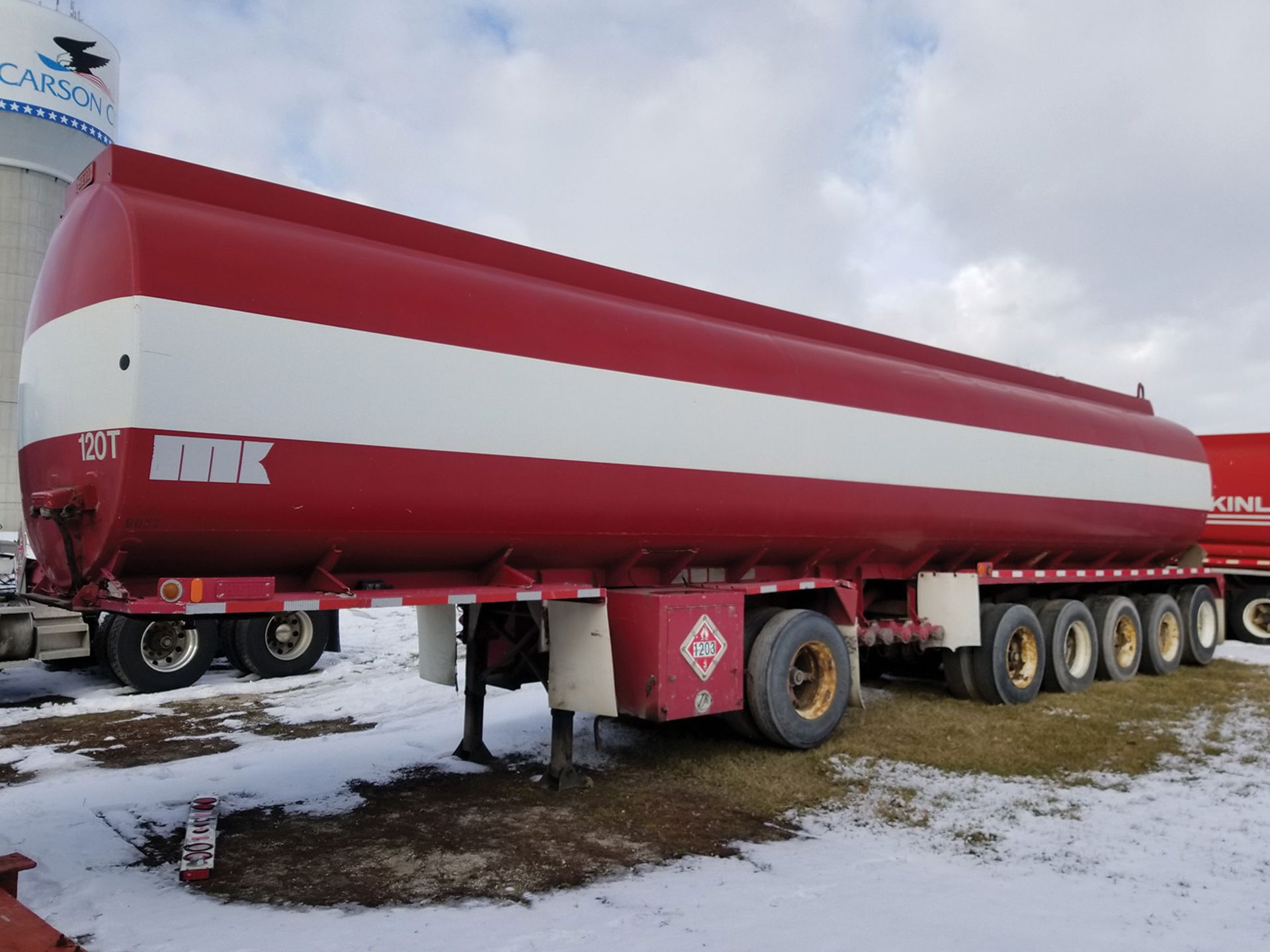 1990 HEIL 6-AXLE TANKER TRAILER, 13,400 GALLON CAPACITY, 5 COMPARTMENT, MC 306, VIN