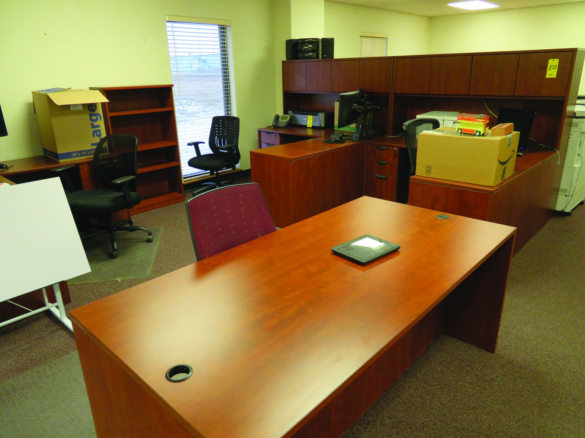 LOT: (6) DESKS, (6) CHAIRS, WHITE BOARDS - Image 2 of 2