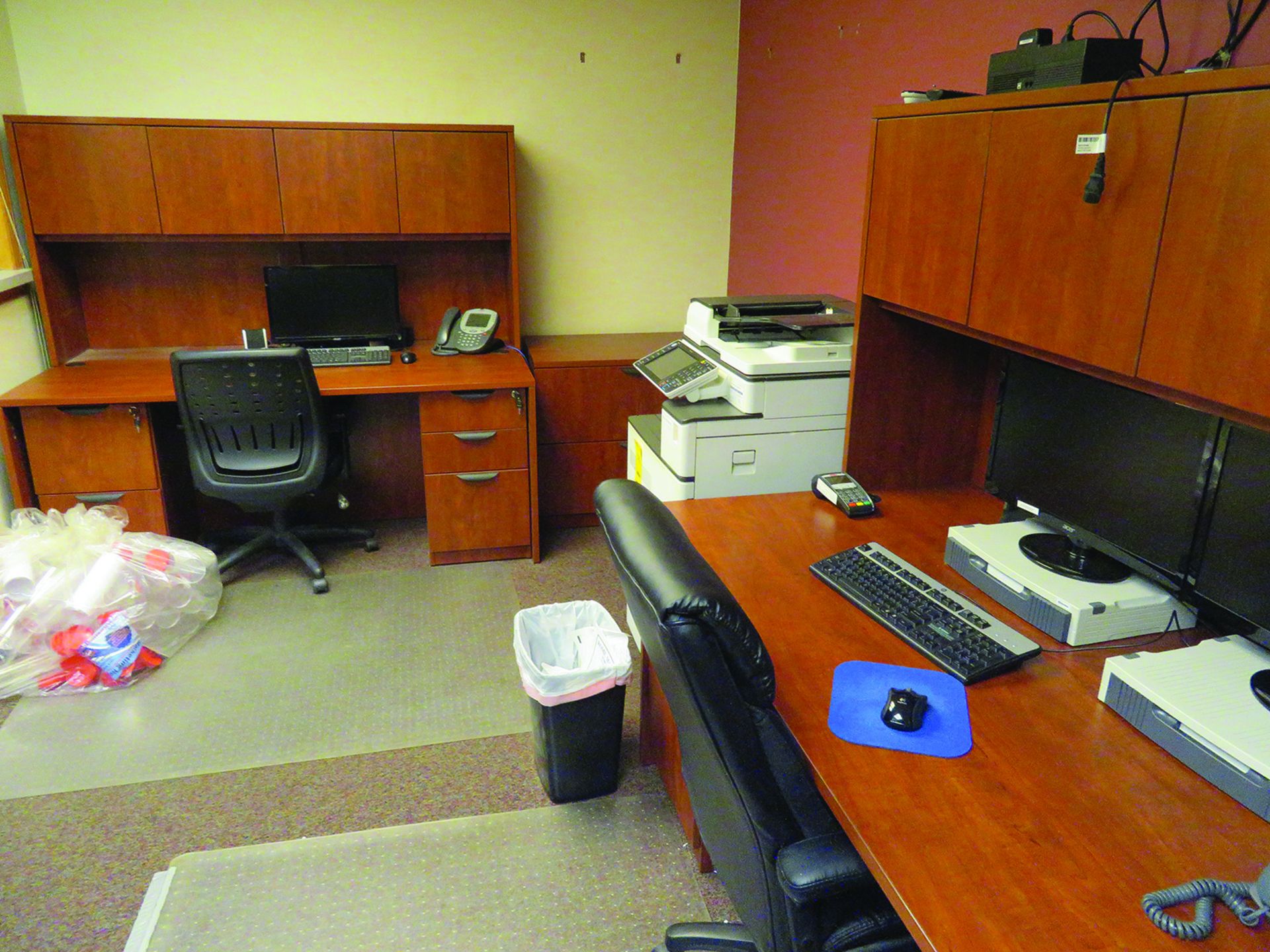 LOT: CONTENTS OF OFFICE INCLUDING (3) DESKS, FILE CABINETS, (3) CHAIRS, SHARP TV - Image 3 of 3