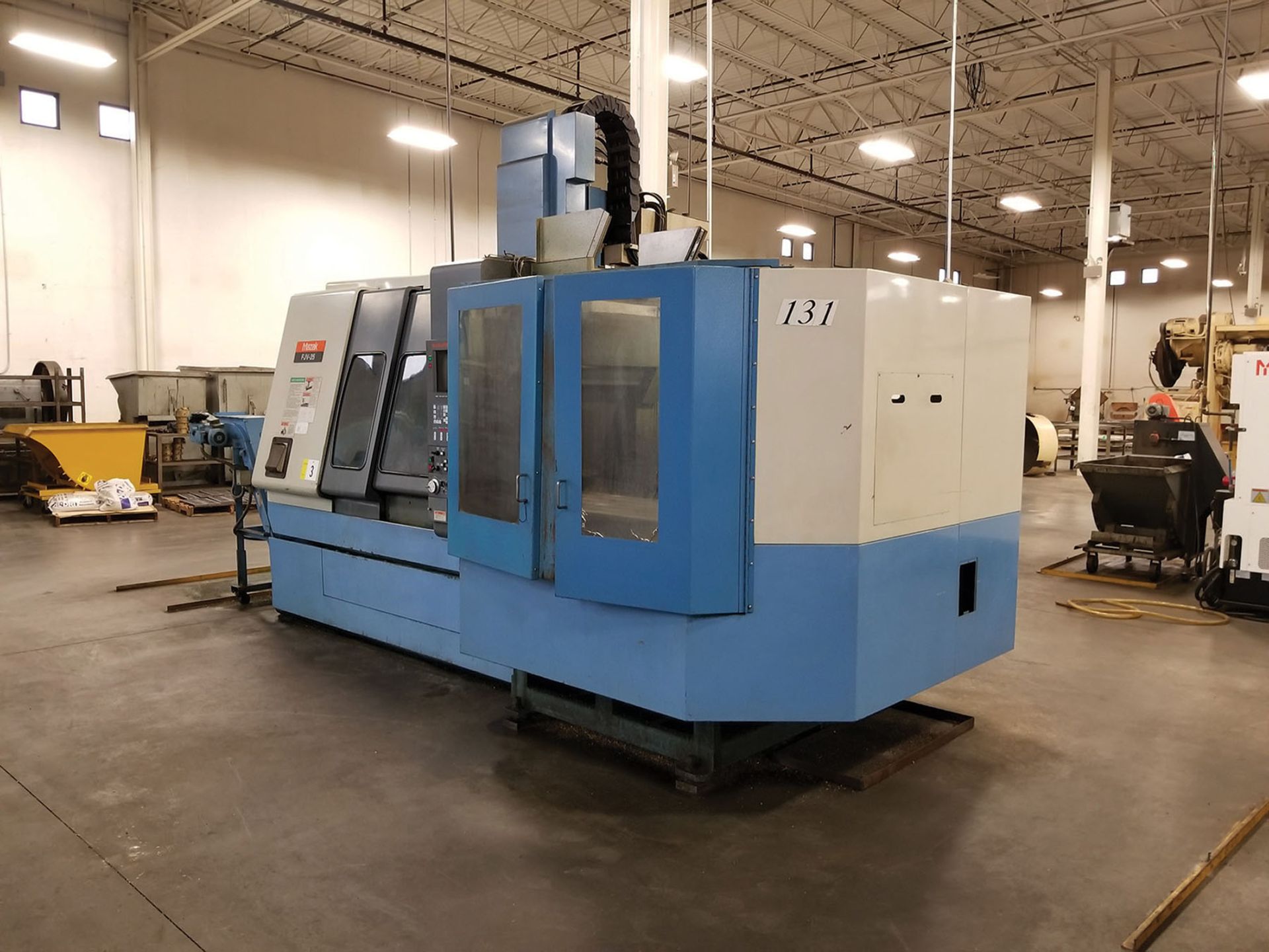 1992 MAZAK FJV-25 CNC VERTICAL MACHINING CENTER, S/N 134677, TRAVELS: 10.04/20.08'` X-AXIS, 40. - Image 5 of 17