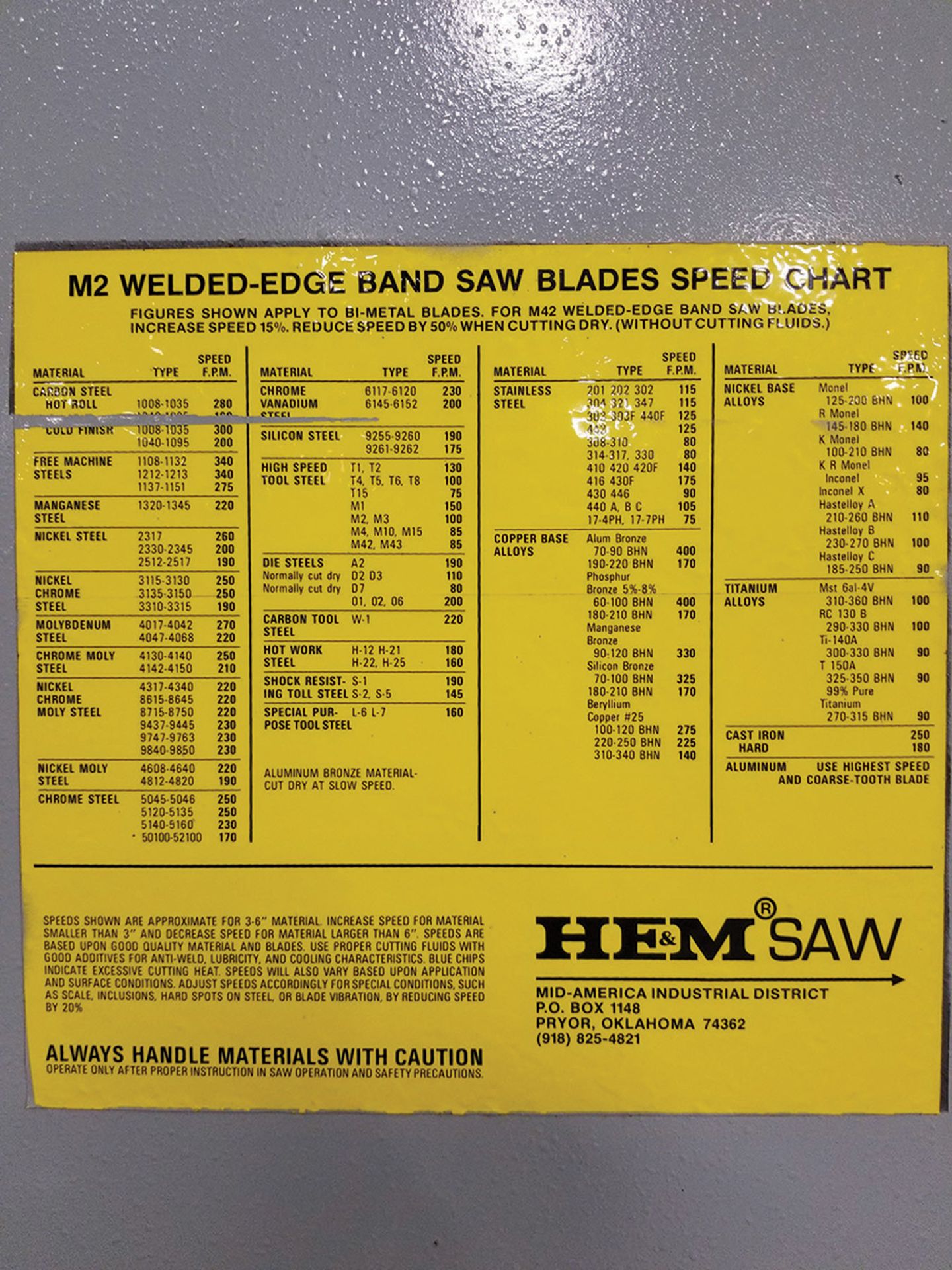 2005 HEM SAW HORIZONTAL BAND SAW, MODEL WF190MRB-DC, S/N 992705N, DRO CONTROL STATION, ROTARY TABLE - Image 10 of 17