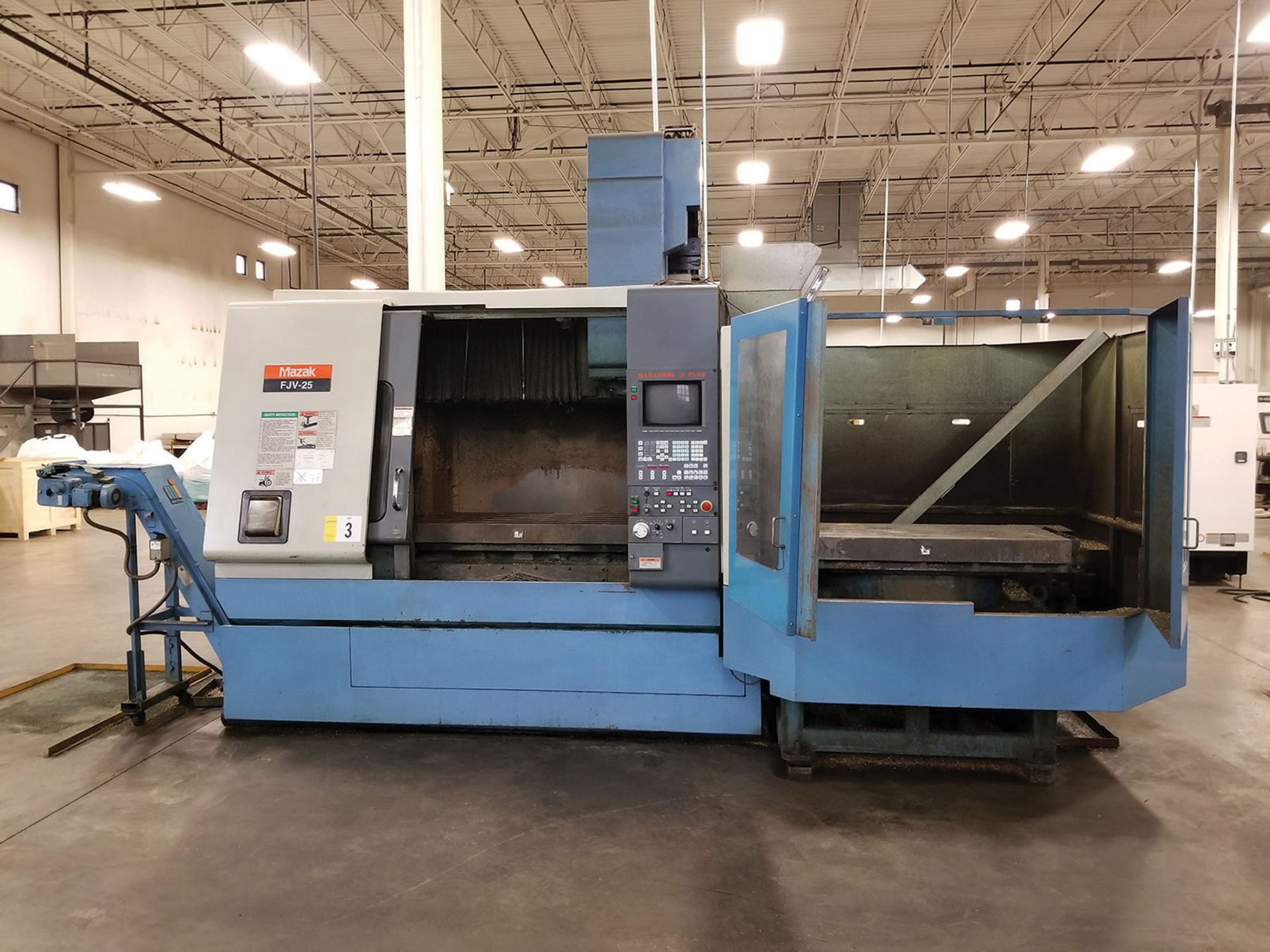 1992 MAZAK FJV-25 CNC VERTICAL MACHINING CENTER, S/N 134677, TRAVELS: 10.04/20.08'` X-AXIS, 40. - Image 8 of 17