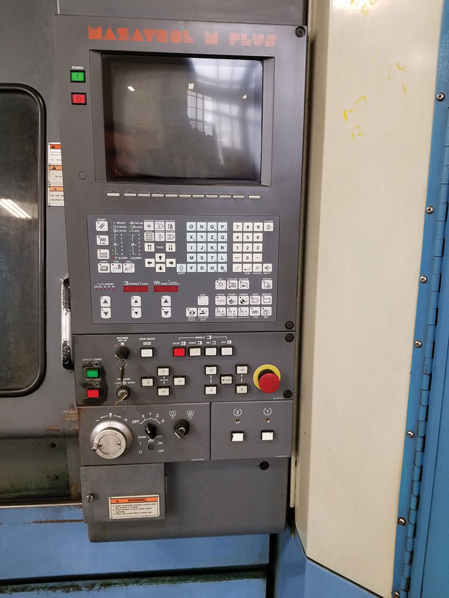 1992 MAZAK FJV-25 CNC VERTICAL MACHINING CENTER, S/N 134677, TRAVELS: 10.04/20.08'` X-AXIS, 40. - Image 6 of 17