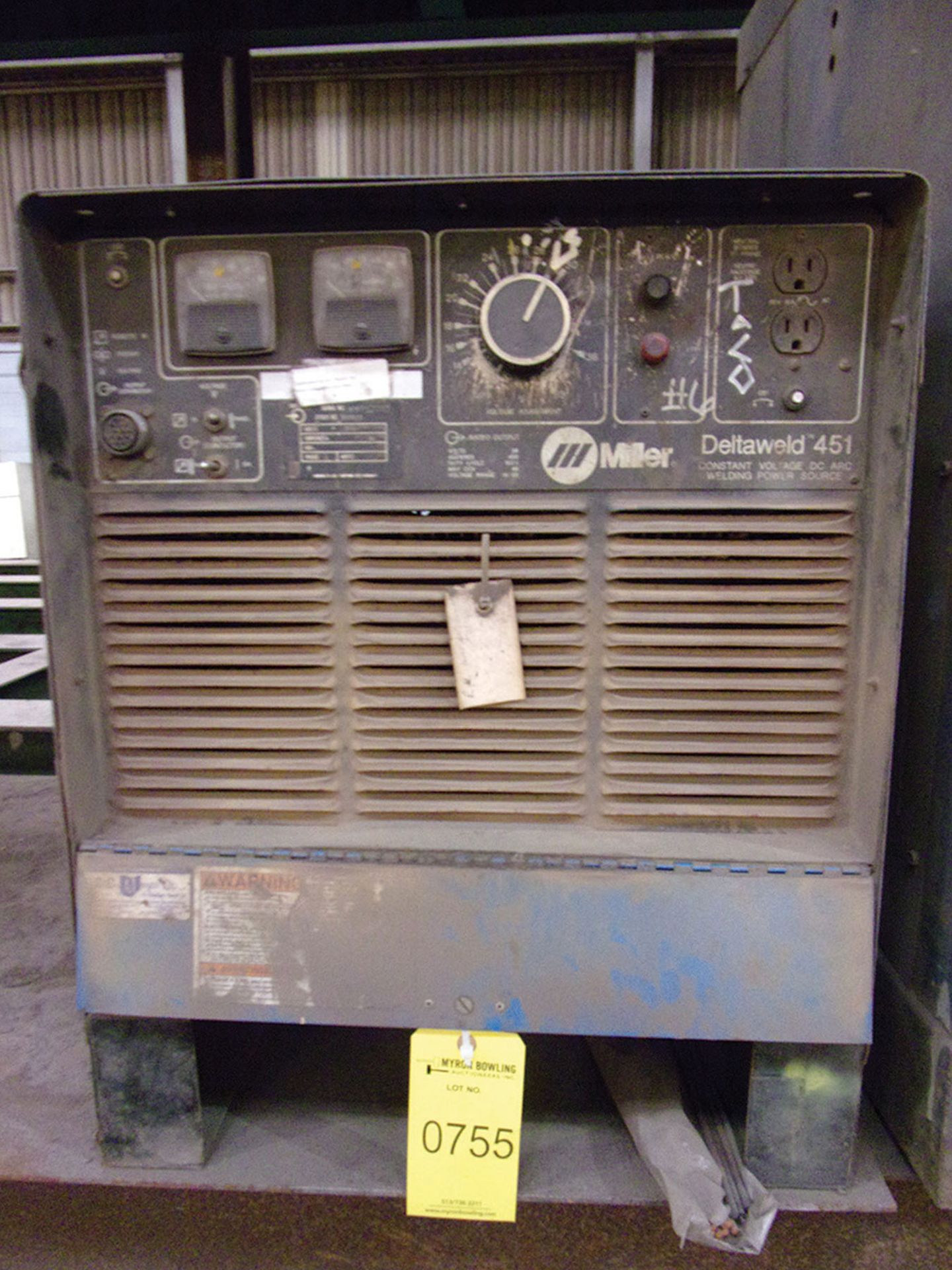 MILLER DELTA WELD 451 WELDER WITH FEEDER, LEED CABLE, AND GROUND