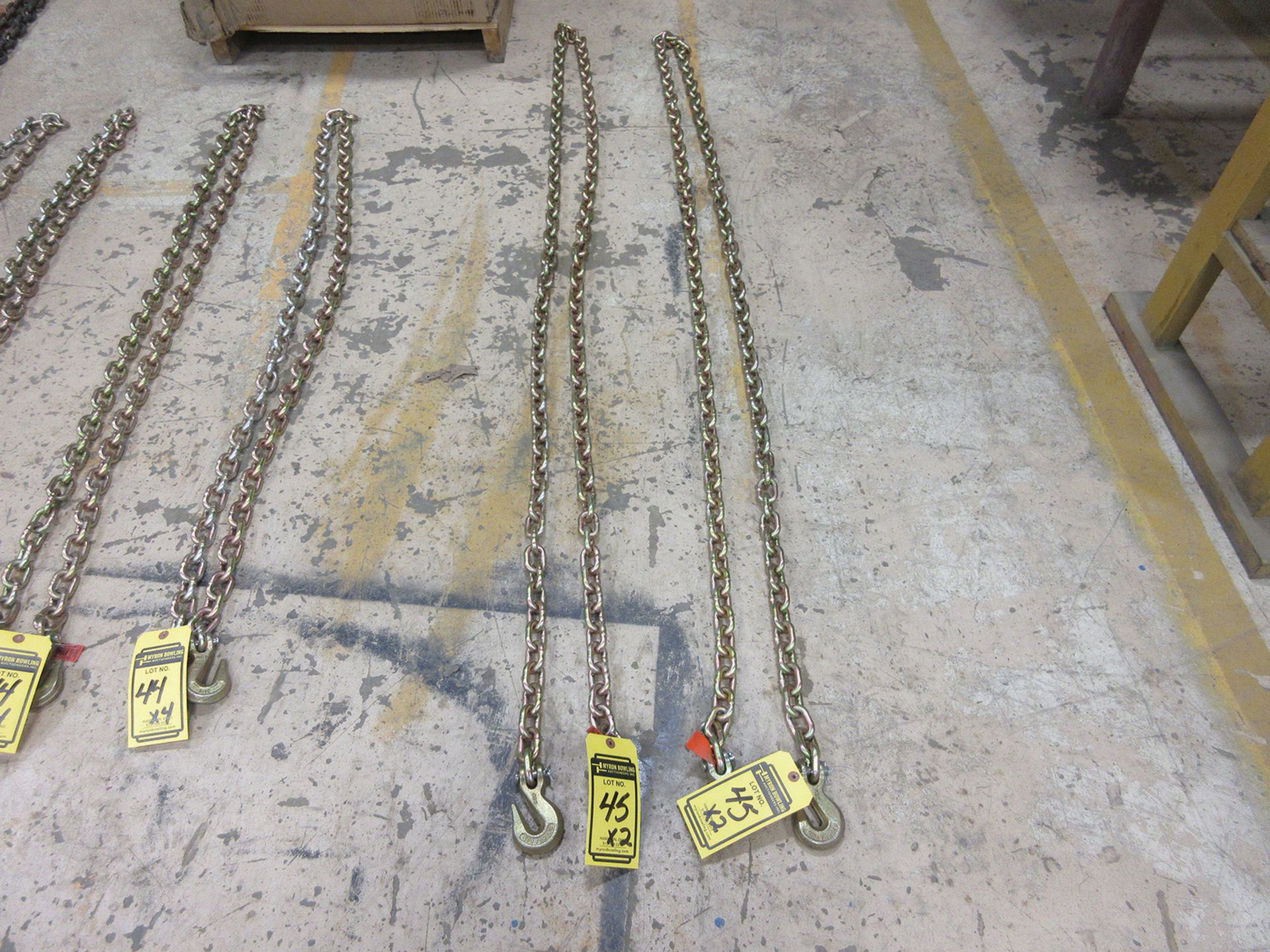 (2) 3/8'' HOOKED CHAINS X 14' LONG