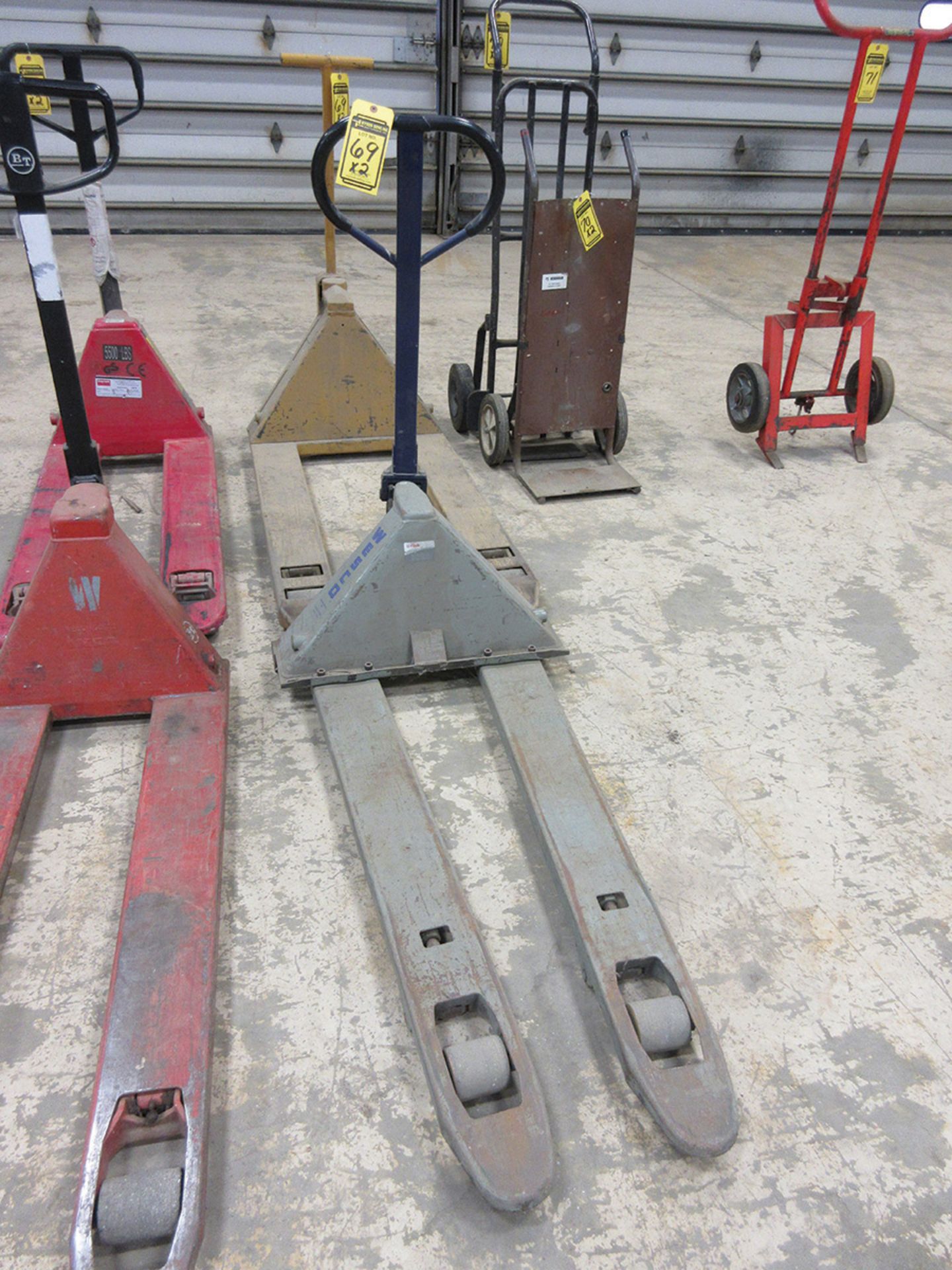 (2) PALLET JACKS; WESCO & PRO MOVER 5,000 LB. CAPACITY