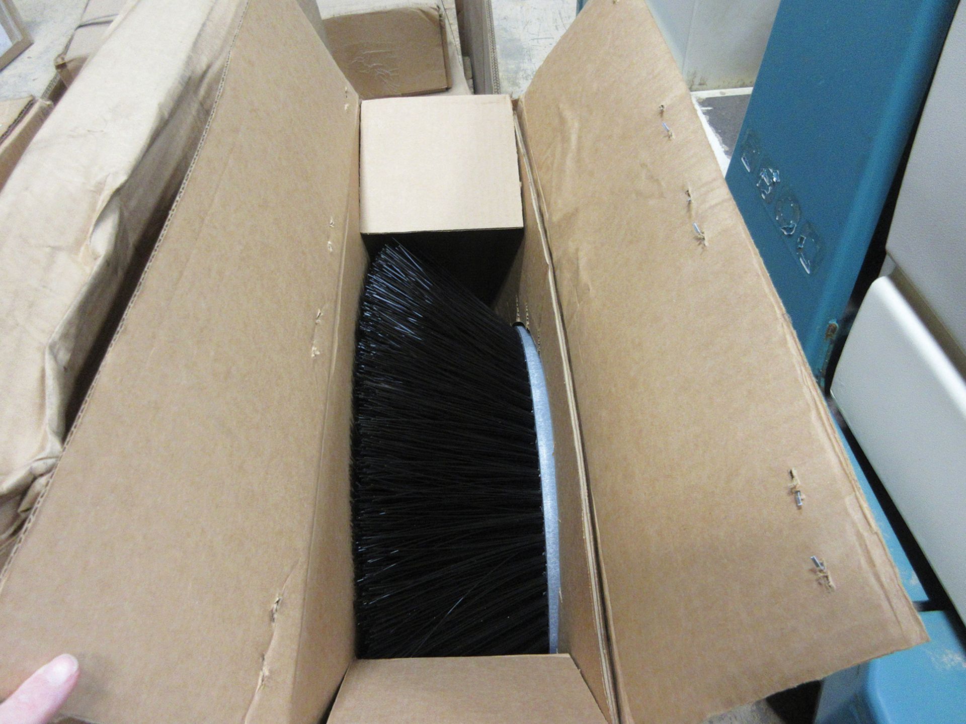 (3) BOXES OF FLOOR SCRUBBER SPARE PARTS; MOST EXTRA BRUSHES - Image 2 of 2