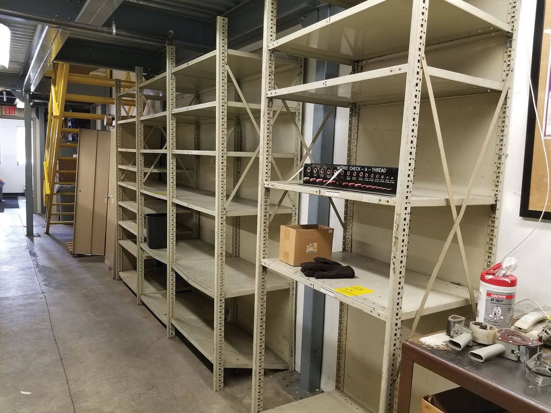 (4) MEDIUM DUTY PARTS RACKS 35''W X 89''H X 18 1/2'' DEEP- ONE MONEY ***LOCATED AT TOM'S RIVER,