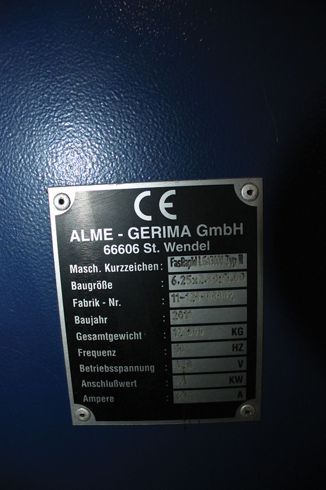 2011 GERIMA PLATE BEVELLER, MDL: FASRAPID LGA3000 TYPIII, CAP: 3'' THICK, MAX WIDTH CAP: 10', - Image 9 of 14