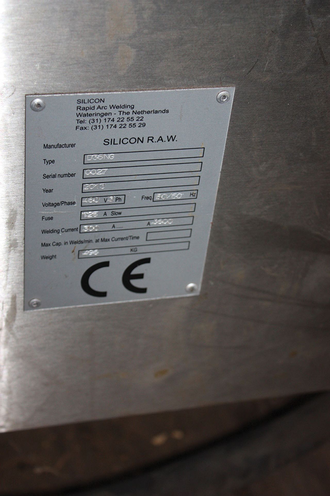 2013 SILICON STUD WELDER, MDL: D36NG - Image 3 of 3