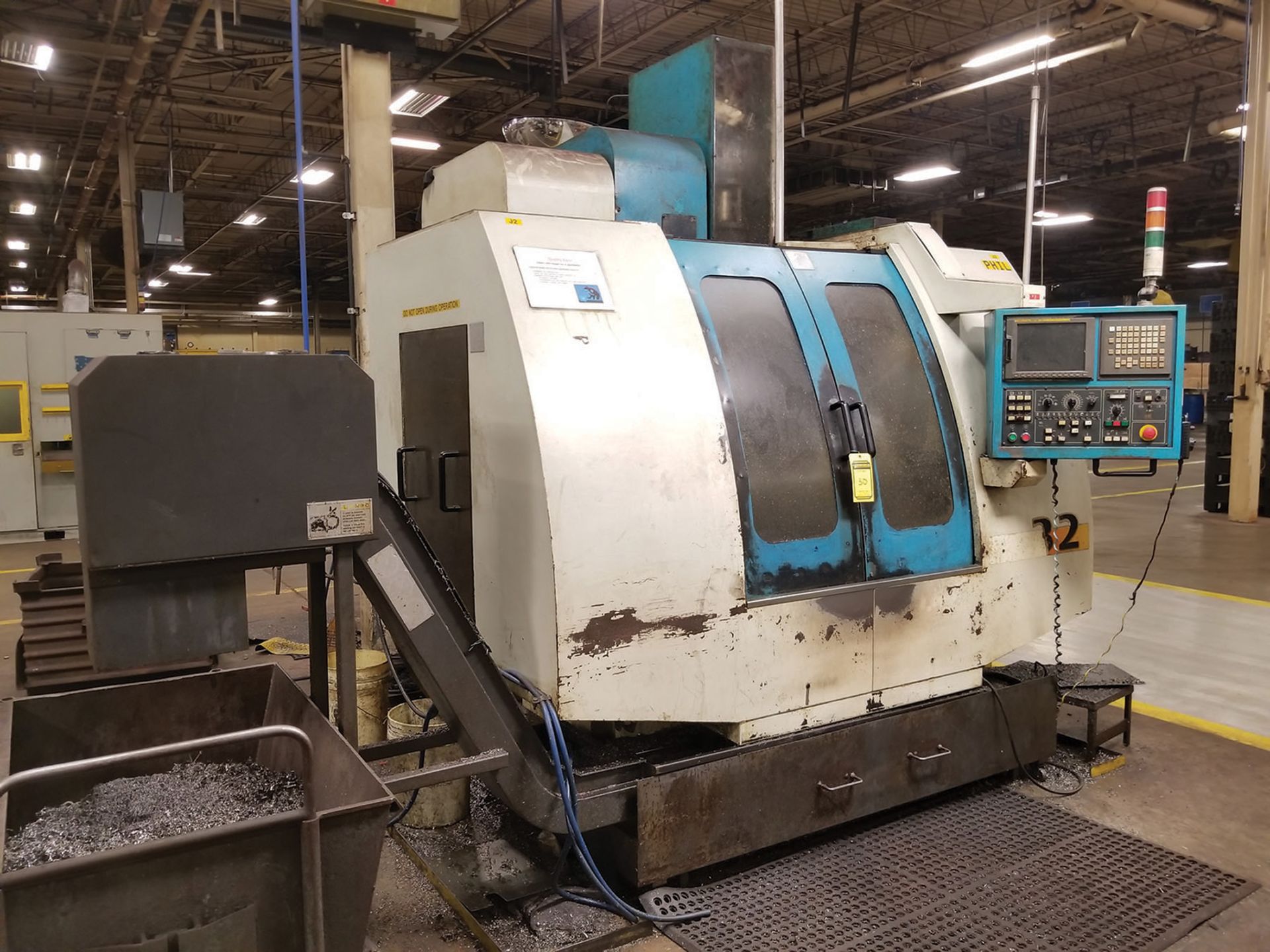 2002 JOHNFORD SUPER VERTICAL SV-32 VERTICAL MACHINING CENTER, 4-AXIS, S/N MB2302, 17.5'' X 39.25''