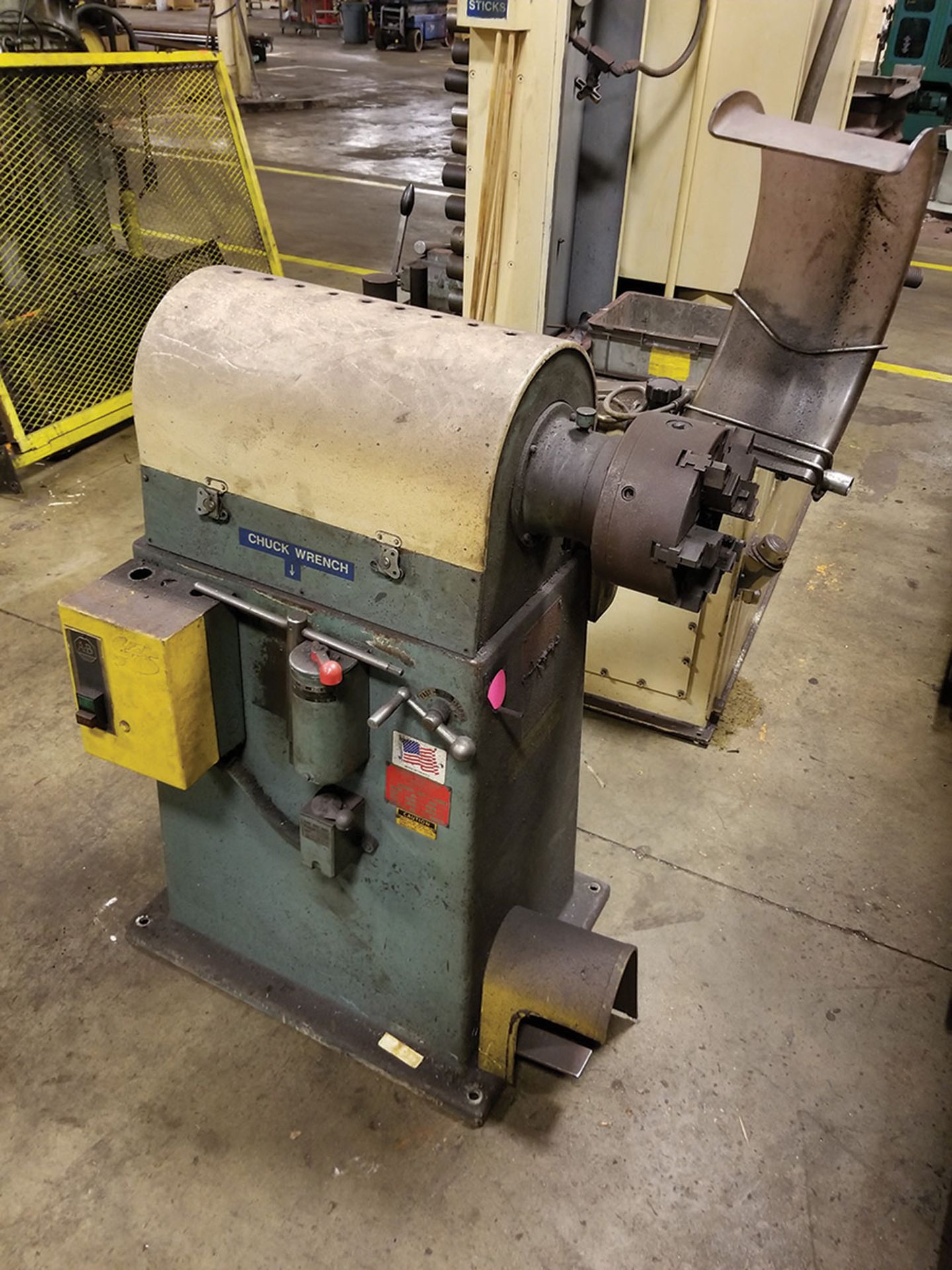 SCHAUER SPEED LATHE, MODEL VA4BC, FRAME 184T, S/N F 41194M, 1.5/3-HP, 400-4,800-RPM, 3-OH, FOOT - Image 2 of 2