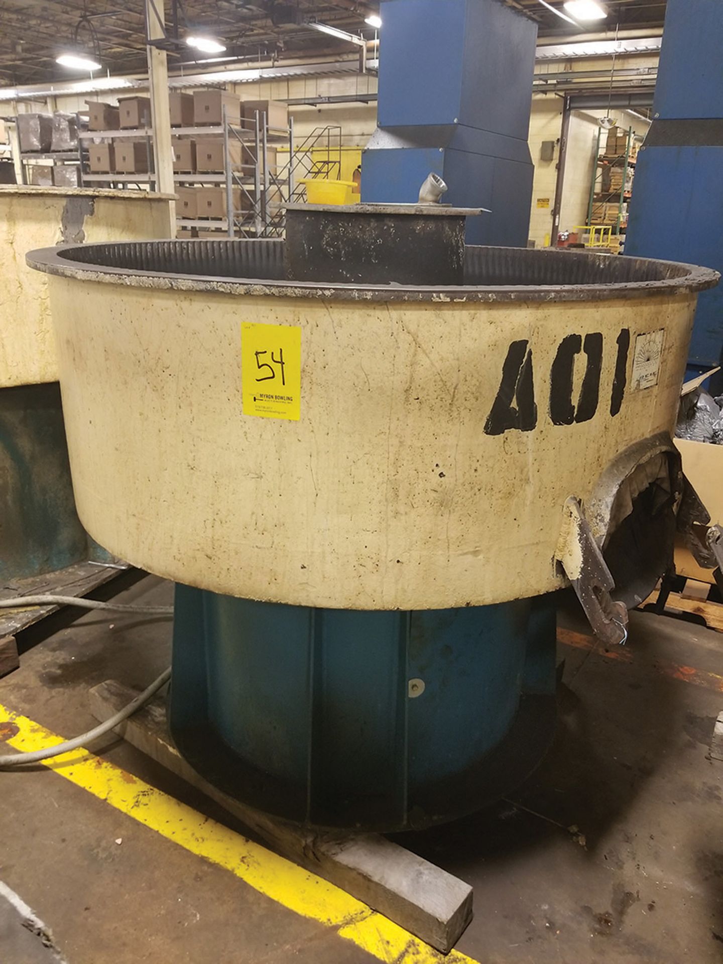 ROSLER VIBRATORY BOWL FINISHER; 57'' DIA. X 17'' ***$50.00 RIGGING FEE***