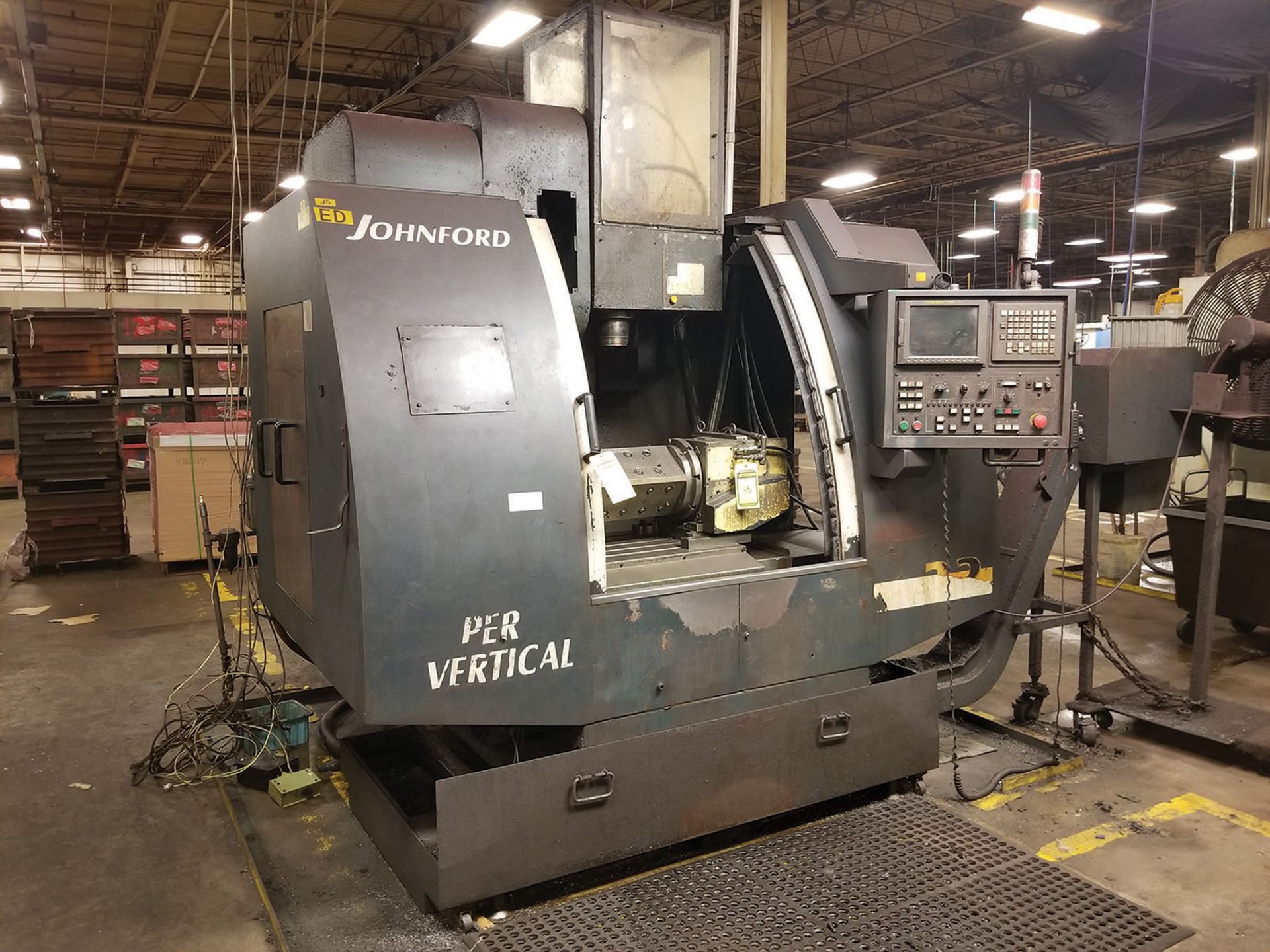 2003 JOHNFORD SUPER VERTICAL SV-32 VERTICAL MACHINING CENTER, 4-AXIS, S/N MB2302, 17.5'' X 39.25''