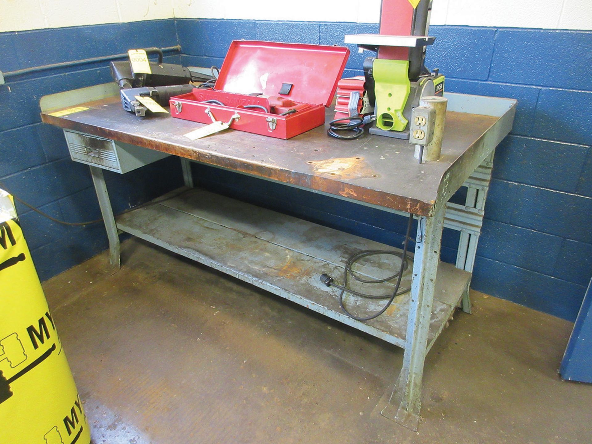 3' X 6' MAPLE TOP WORKBENCH WITH 120-VOLT OUTLET