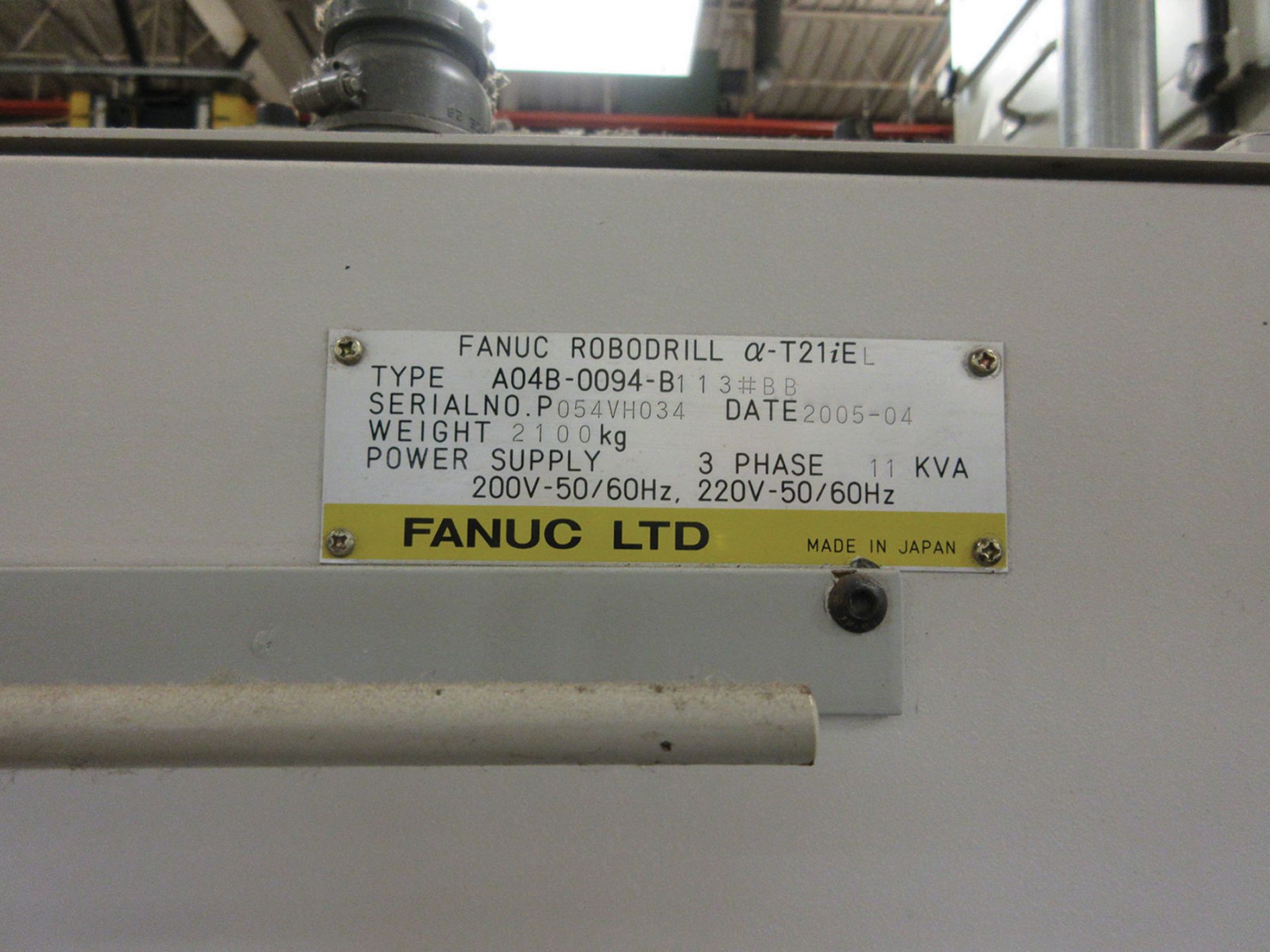2005 FANUC ROBODRILL 3-AXIS CNC DRILLING CENTER; MODEL A-T21IEL, 18'' X 39'' TABLE, 10,000 RPM - Image 3 of 5