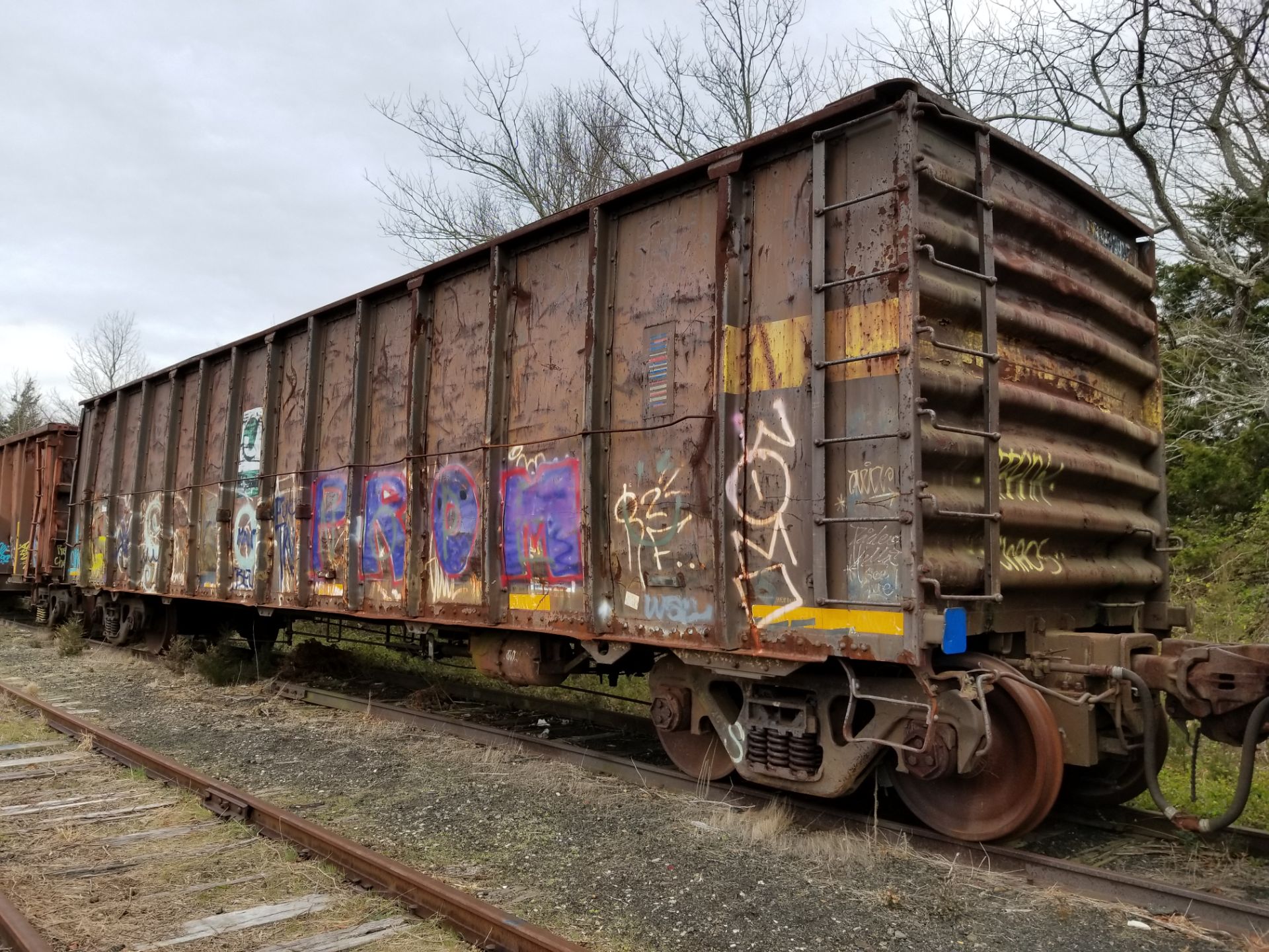 LOT 7- (X 5) HIGH-SIDED GONDOLA RAIL CARS (CAPE MAY, NJ) (7-1) SRXX 4174 HIGH-SIDED GONDOLA RAIL - Image 12 of 20