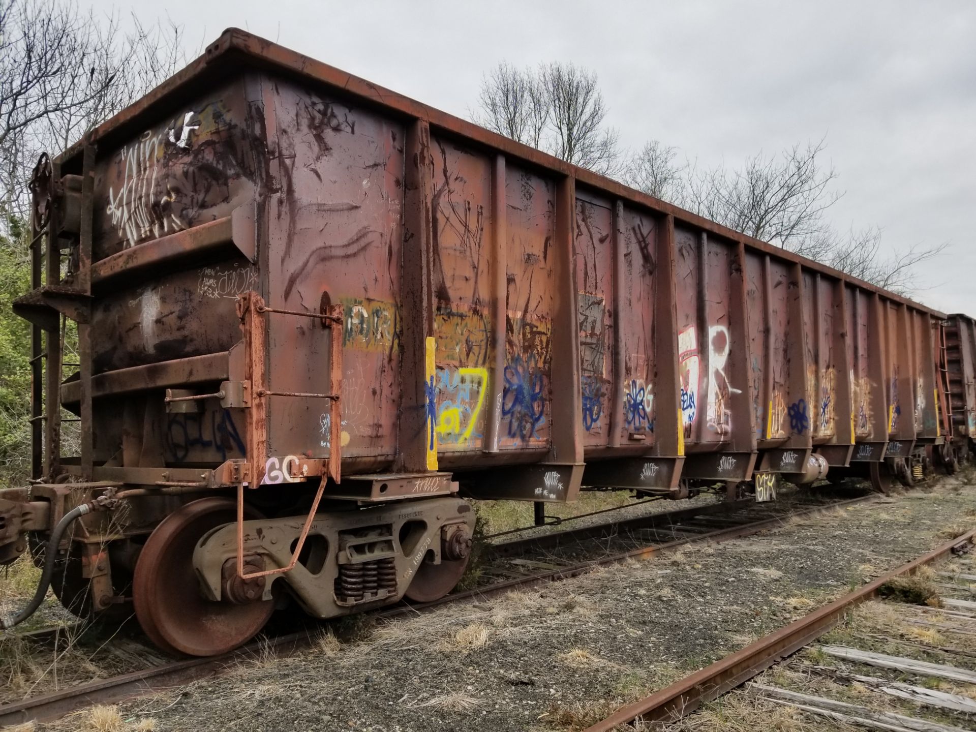 LOT 7- (X 5) HIGH-SIDED GONDOLA RAIL CARS (CAPE MAY, NJ) (7-1) SRXX 4174 HIGH-SIDED GONDOLA RAIL - Image 7 of 20