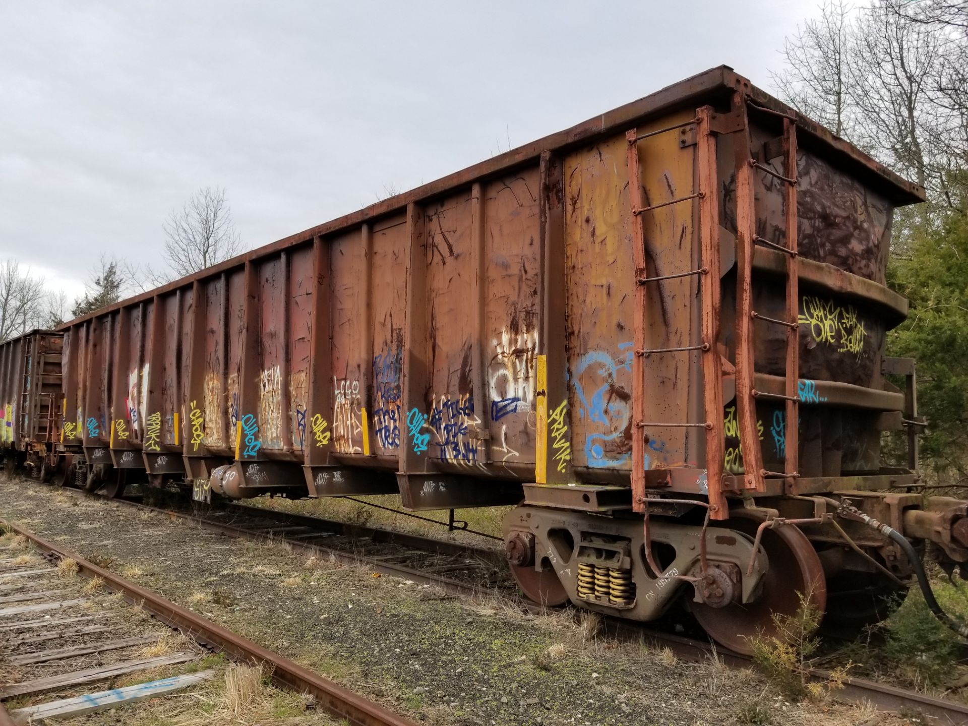 LOT 7- (X 5) HIGH-SIDED GONDOLA RAIL CARS (CAPE MAY, NJ) (7-1) SRXX 4174 HIGH-SIDED GONDOLA RAIL - Image 8 of 20