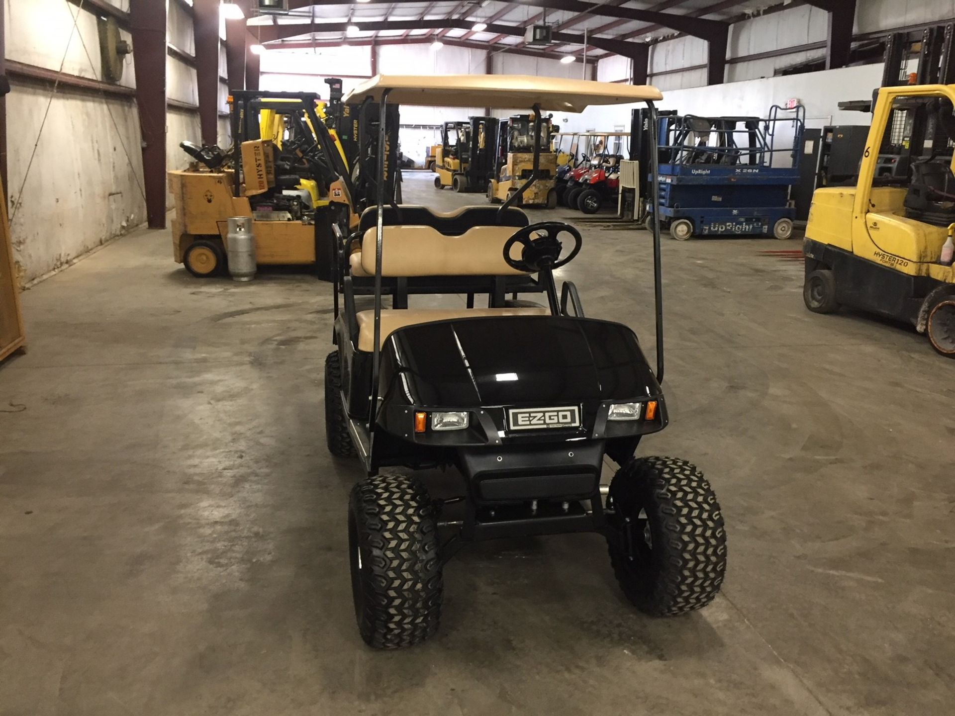 2010 EZGO PDS ELECTRIC GOLF CART, WITH 36 VOLT CHARGER, 4-PASSENGER FOLD DOWN SEAT, LIFT KIT, - Image 2 of 5