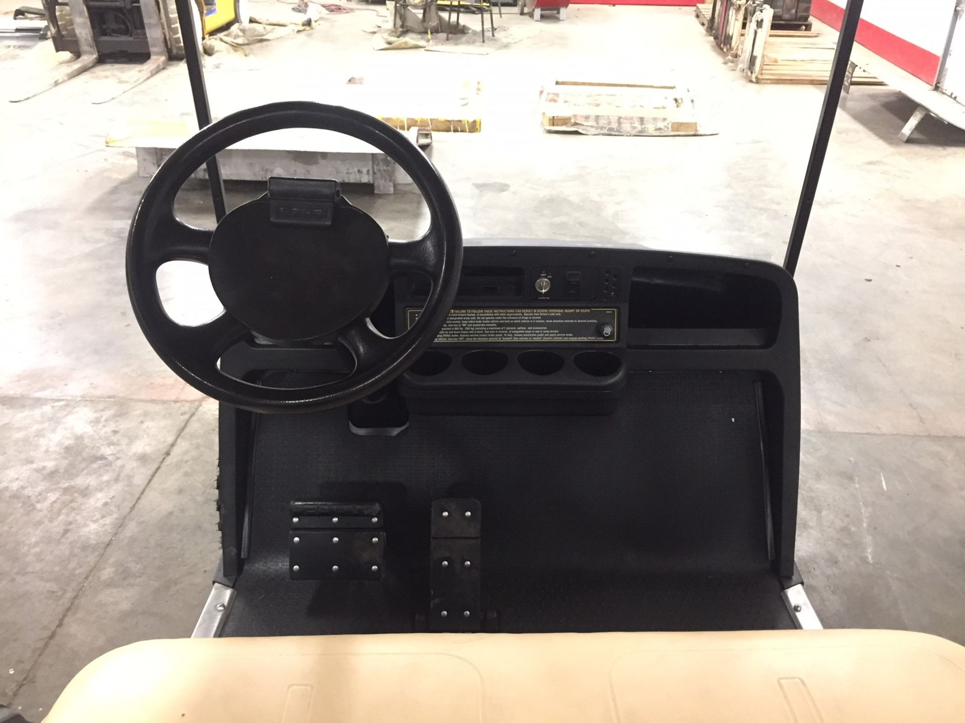 2010 EZGO PDS ELECTRIC GOLF CART, WITH 36 VOLT CHARGER, 4-PASSENGER FOLD DOWN SEAT, LIFT KIT, - Image 5 of 5