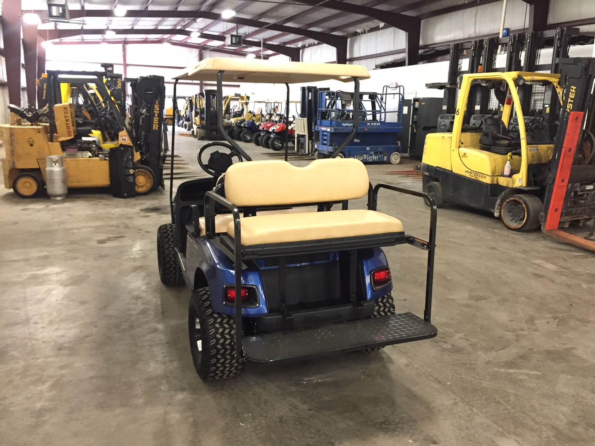 2010 EZGO PDS ELECTRIC GOLF CART, WITH 36 VOLT CHARGER, 4-PASSENGER FOLD DOWN SEAT, LIFT KIT, - Image 2 of 5