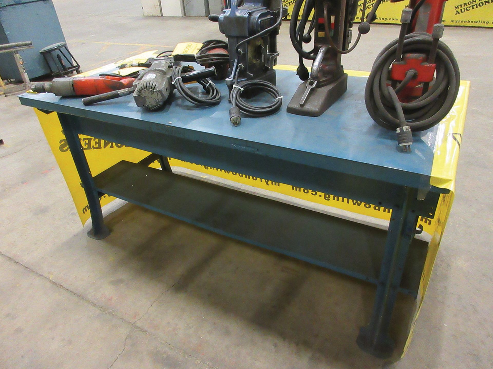 34'' X 72'' STEEL FRAME WORKBENCH