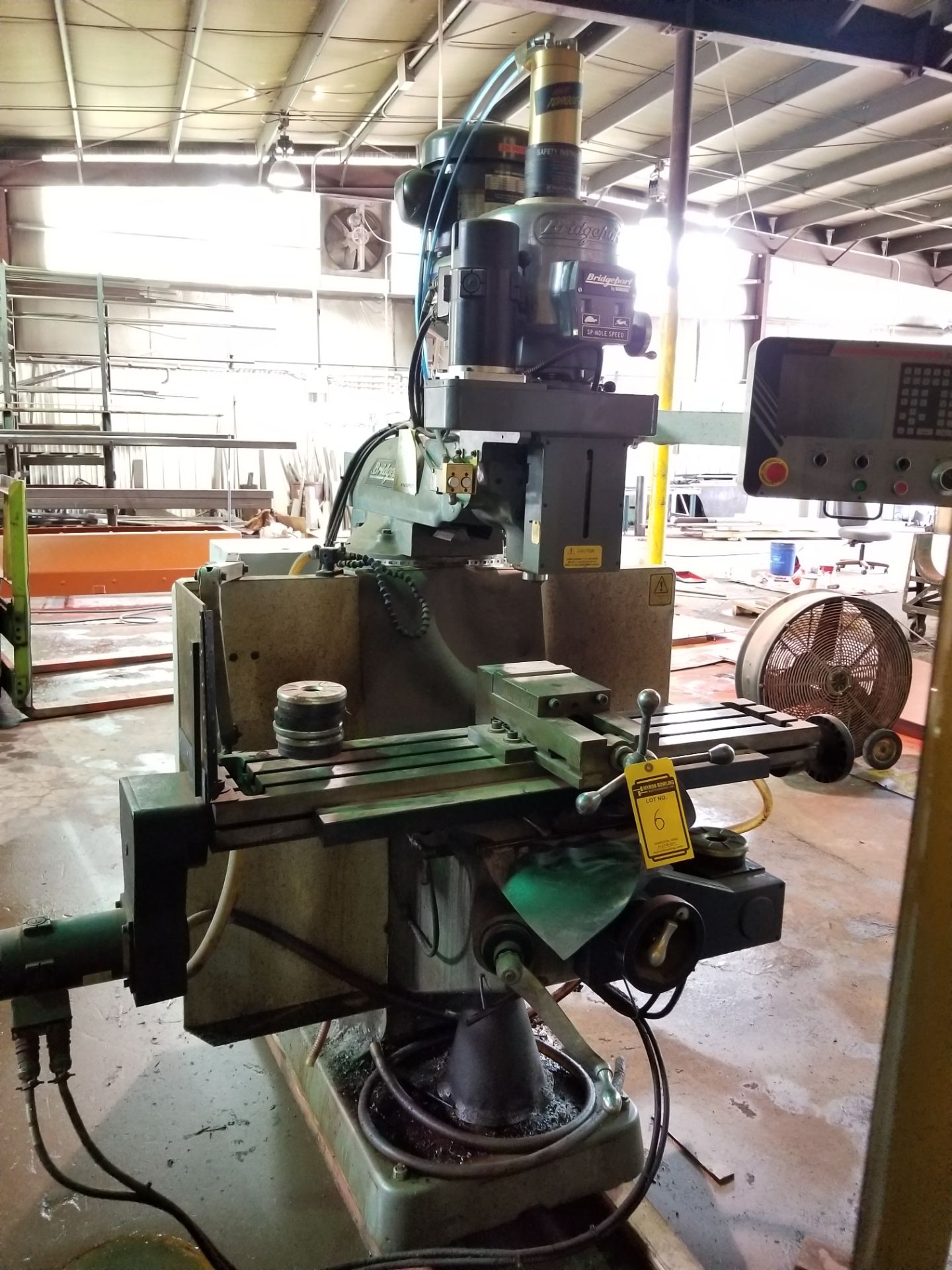 BRIDGEPORT CNC 3-AXIS VERTICAL MILL, S/N HDNG0714Z, 9'' X 49'' TABLE, BRIDGEPORT EZ PLUS CONTROL - Image 7 of 8