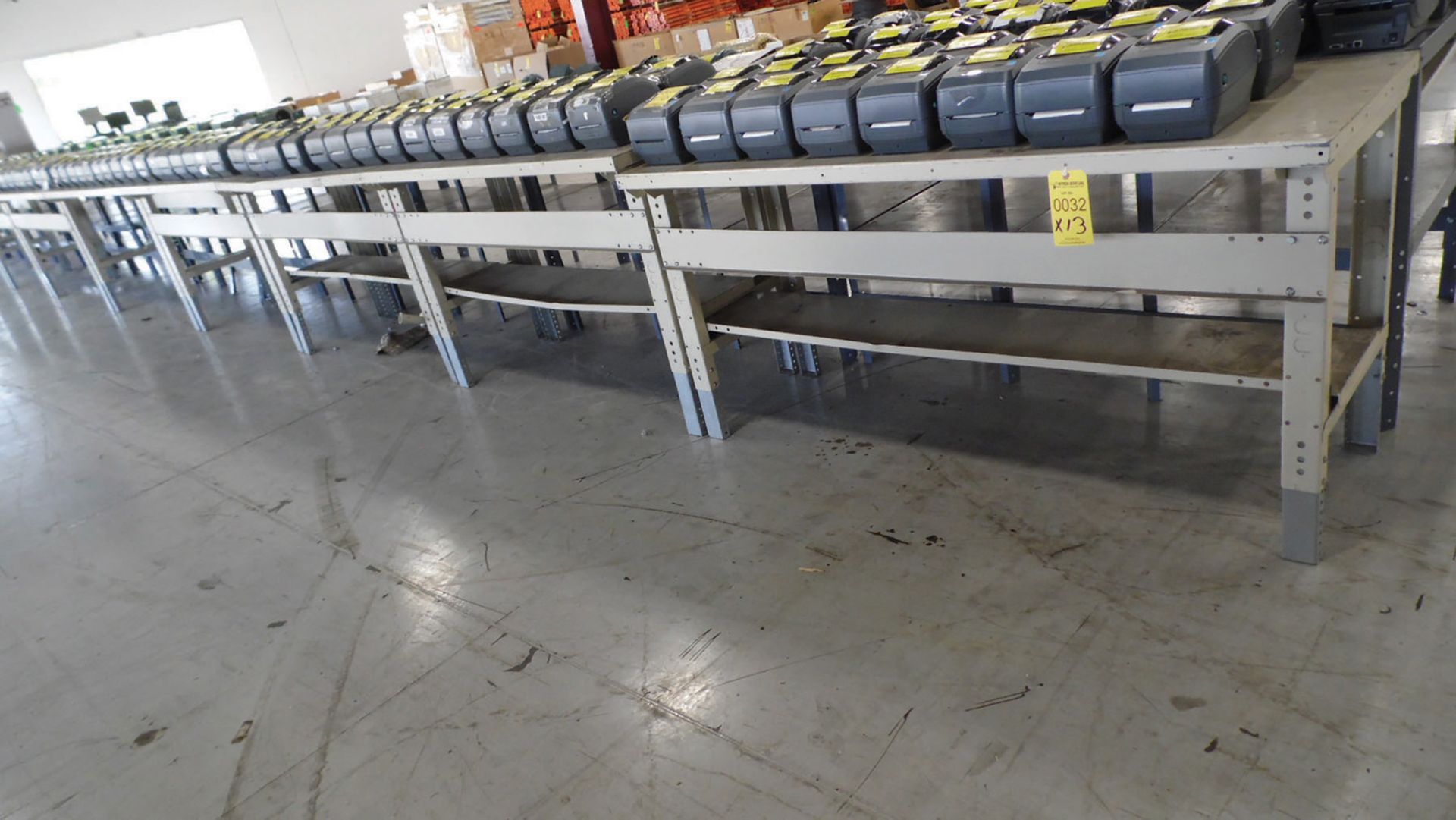 72'' X 28'' STEEL TABLES (X13)