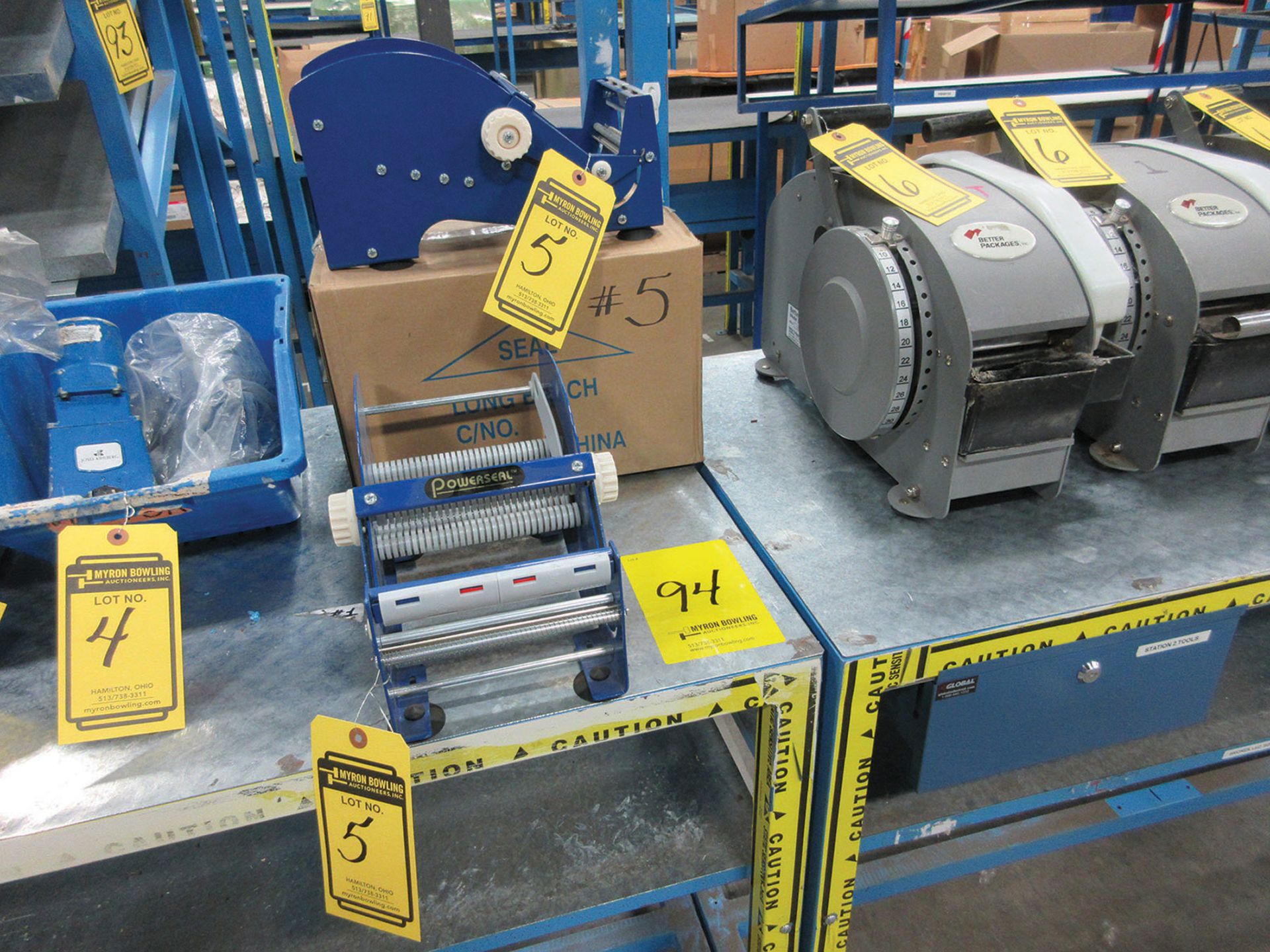 (3) POWERSEAL TAPE/LABEL KING MACHINES