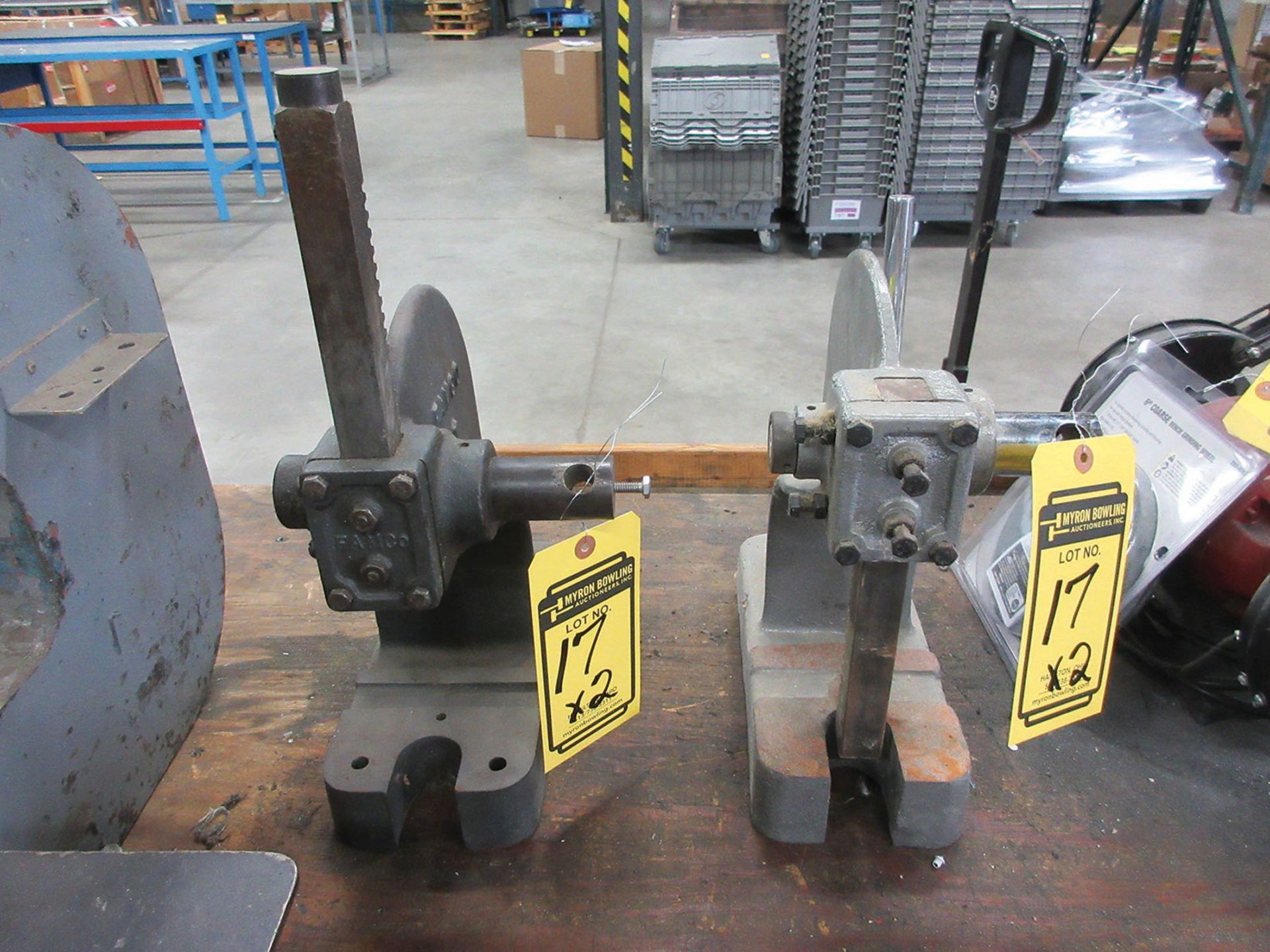 (2) ARBOR PRESSES; FAMCO #1 & CENTRAL MACHINERY 1-TON