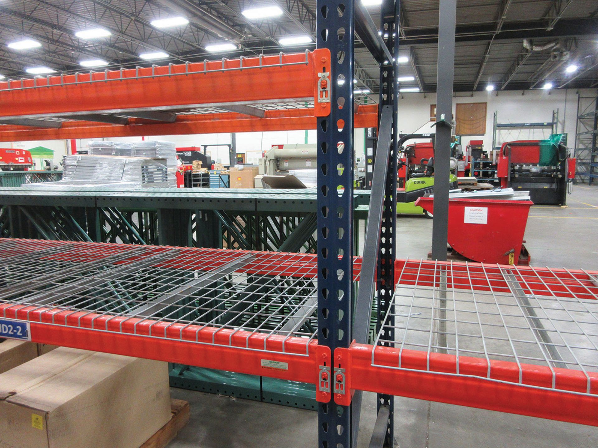 (10) SECTIONS OF STEEL KING TEARDROP STYLE PALLET RACK; (11) 18' UPRIGHTS, (71) 4'' X 8' CROSSBEAMS, - Image 2 of 3