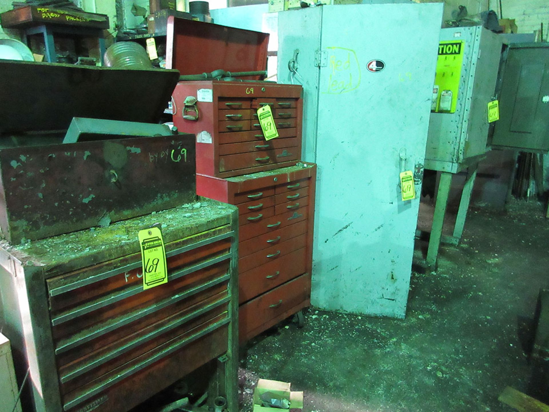 (2) TOOL BOXES & (2) SHELF UNITS WITH CONTENTS