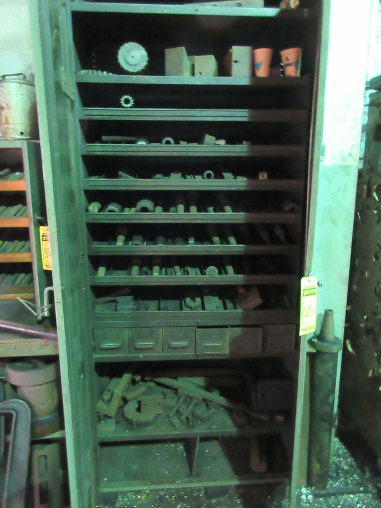 (3) SHELF UNITS & WORKBENCH WITH TOOLING CONTENTS