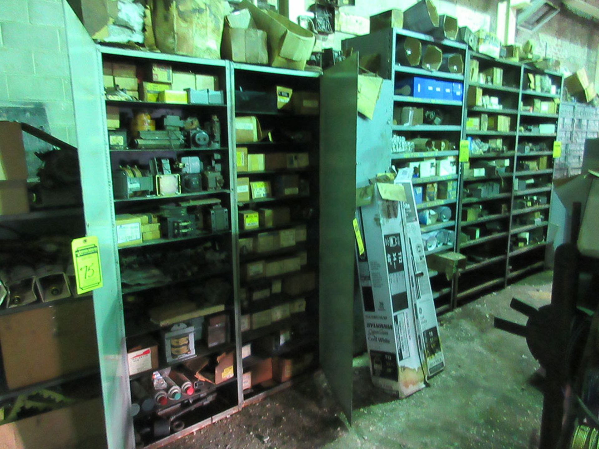 CABINETS & SHELF UNITS WITH CONTENTS; SWITCHES, TRANSFORMERS, RELAYS, CLAMPS, FITTINGS, AND ELECTRIC - Image 2 of 2