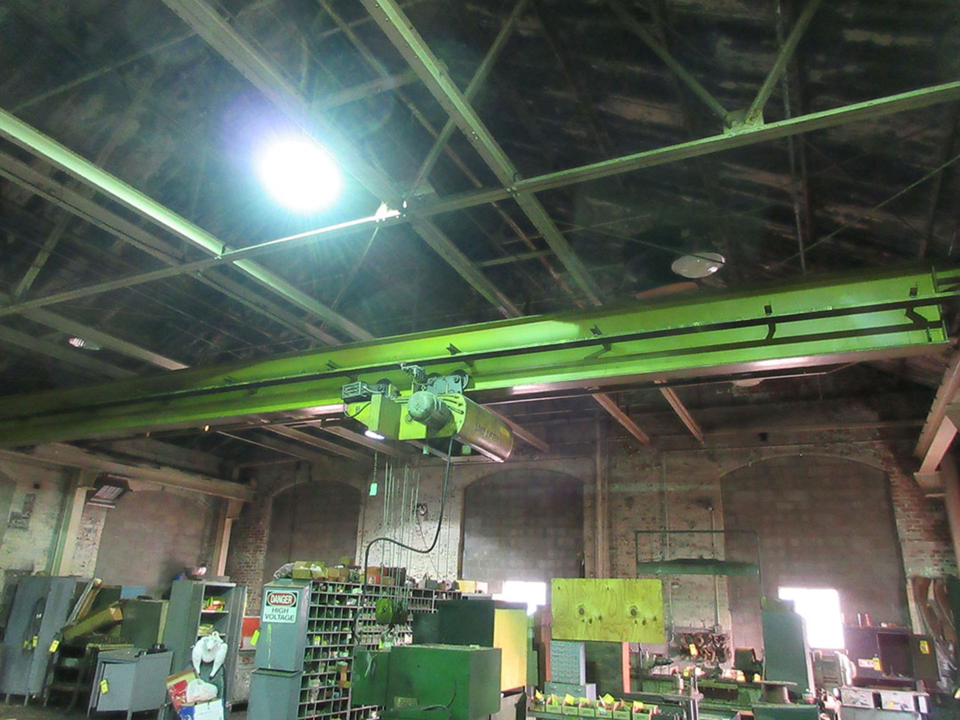 LOAD LIFTER 10-TON BRIDGE CRANE; 43' SPAN, ELECTRIC CABLE HOIST, PENDANT CONTROL ***GO TO FORGE - Image 2 of 2