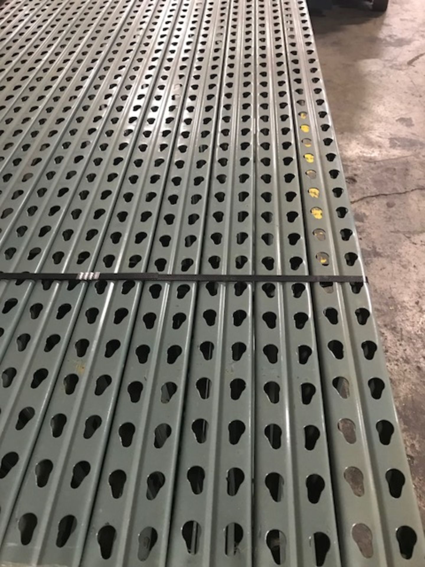 (X15) 36" X 8' TEARDROP UPRIGHTS, 3" X 1-5/8" , PALLET RACK - Image 2 of 2